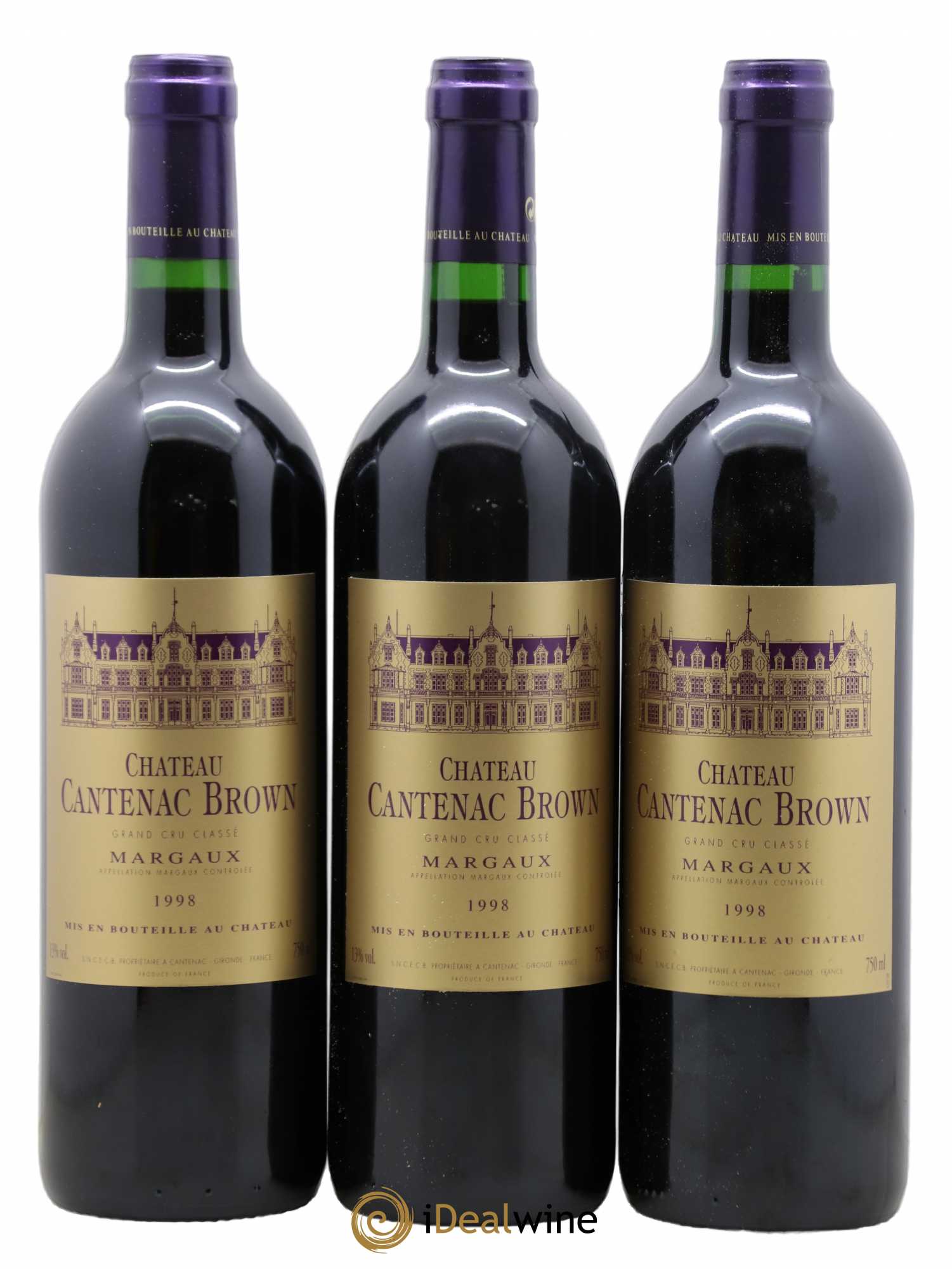 Château Cantenac Brown 3ème Grand Cru Classé 1998 - Lot de 12 bouteilles - 2