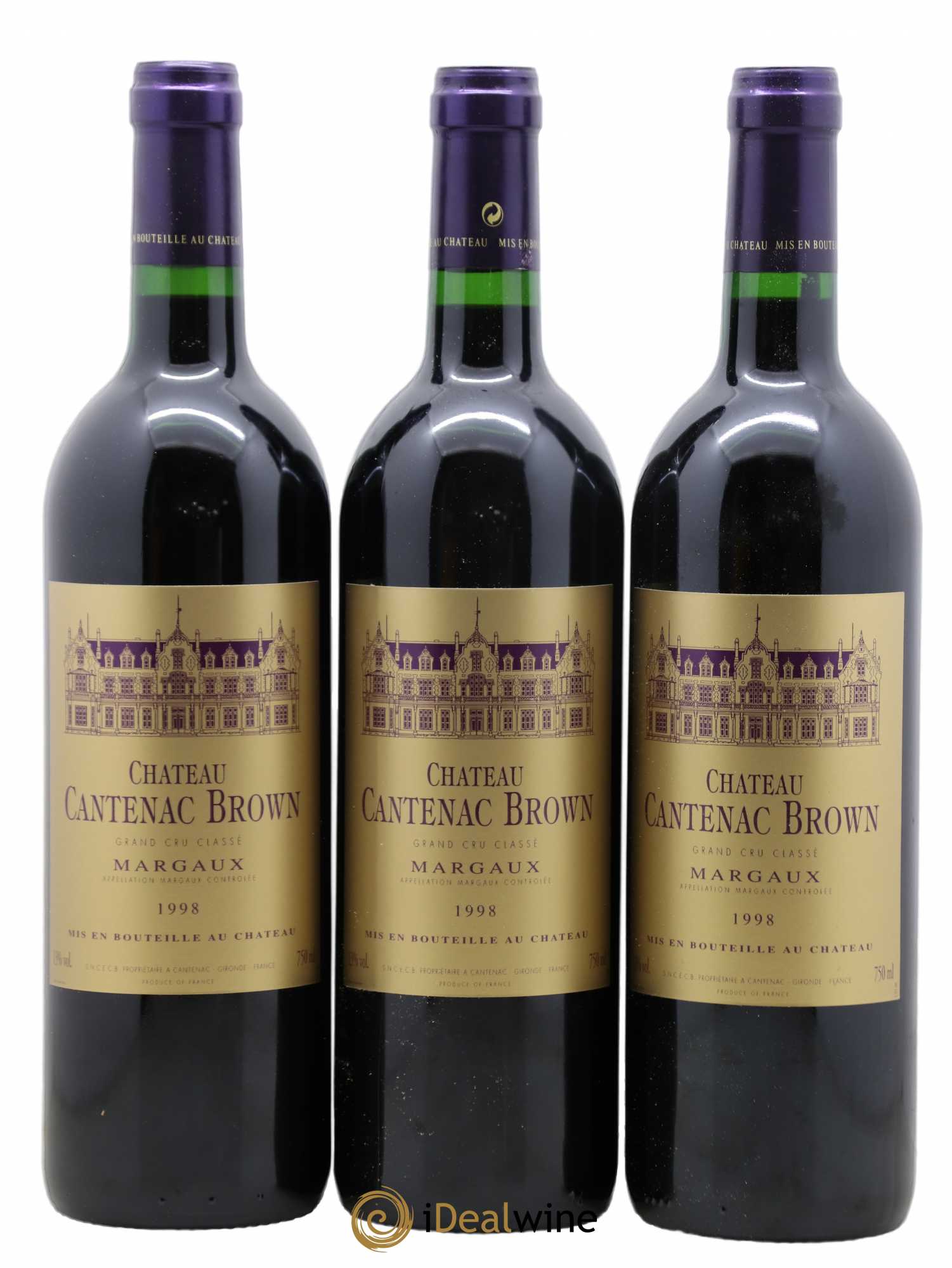Château Cantenac Brown 3ème Grand Cru Classé 1998 - Lot de 12 bouteilles - 3