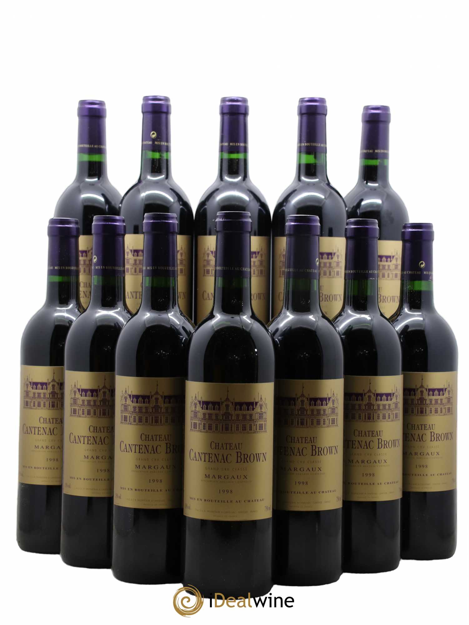 Château Cantenac Brown 3ème Grand Cru Classé 1998 - Lot de 12 bouteilles - 0
