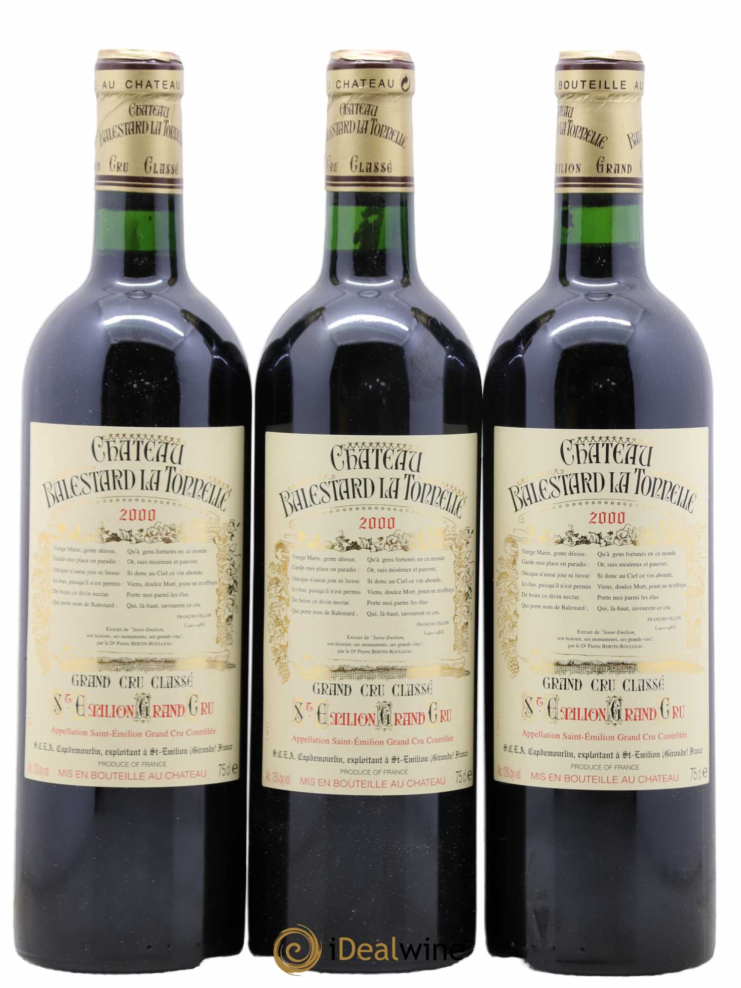 Château Balestard la Tonnelle Grand Cru Classé 2000 - Lot de 12 bouteilles - 2