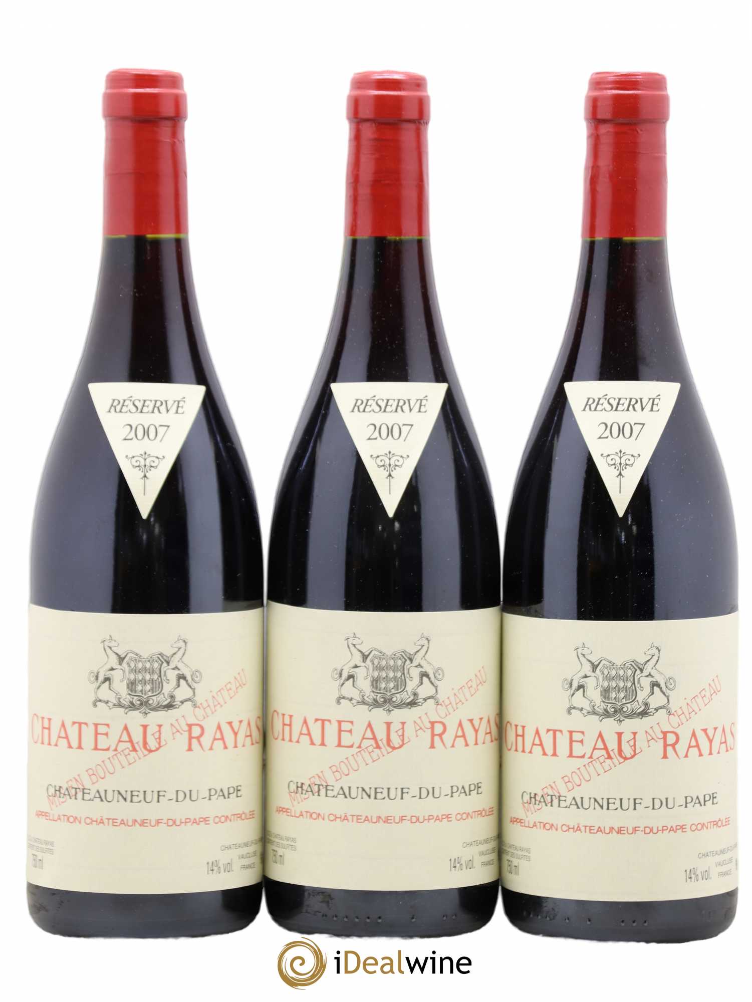 Châteauneuf-du-Pape Château Rayas Emmanuel Reynaud 2007 - Lot de 3 bouteilles - 0