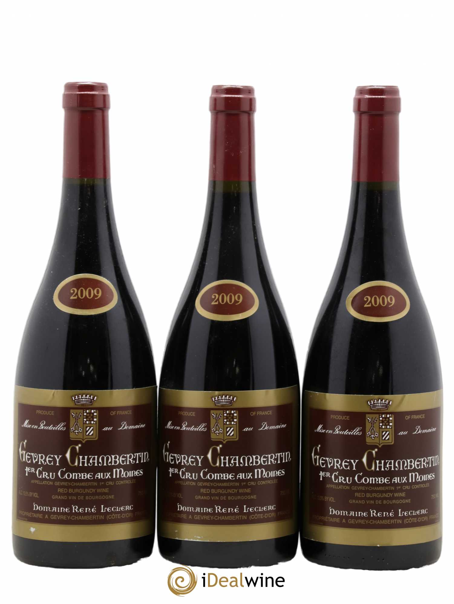 Gevrey-Chambertin 1er Cru La Combe aux Moines Philippe Leclerc 2009 - Lot de 3 bouteilles - 0