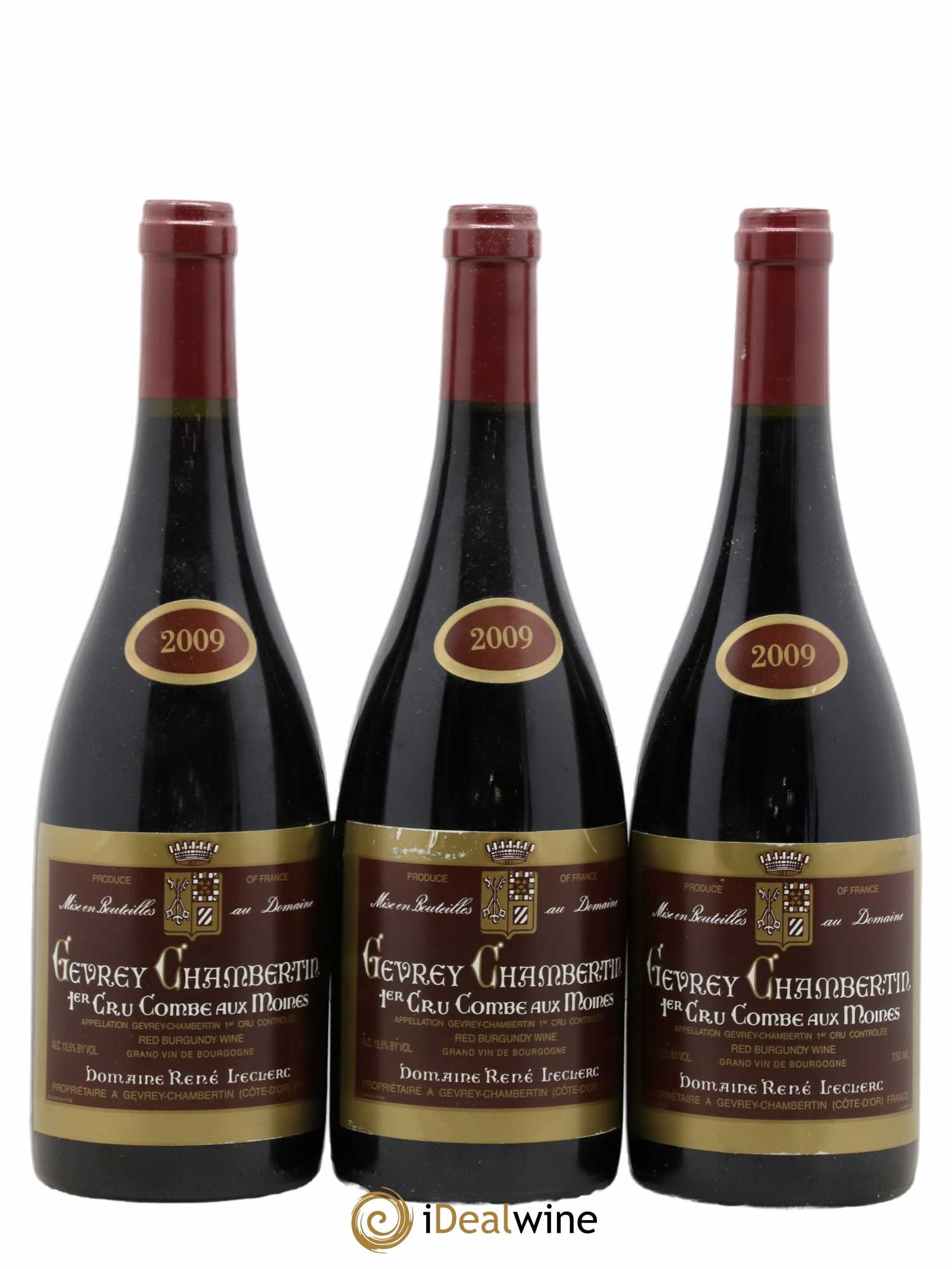Gevrey-Chambertin 1er Cru La Combe aux Moines Philippe Leclerc 2009 - Lot de 3 bouteilles - 0