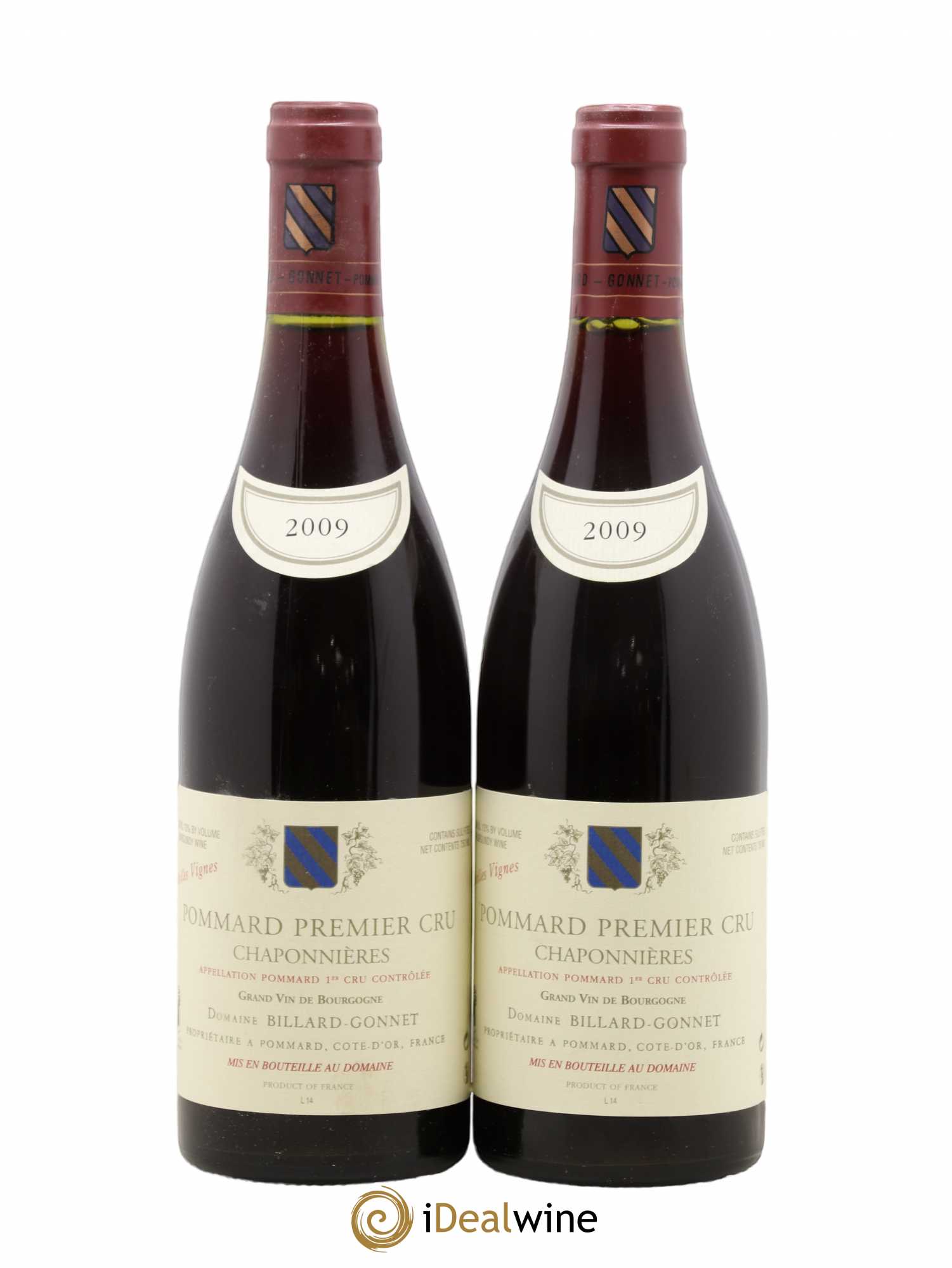 Pommard 1er Cru Chaponnières Vieilles Vignes Billard Gonet 2009 - Posten von 2 Flaschen - 0
