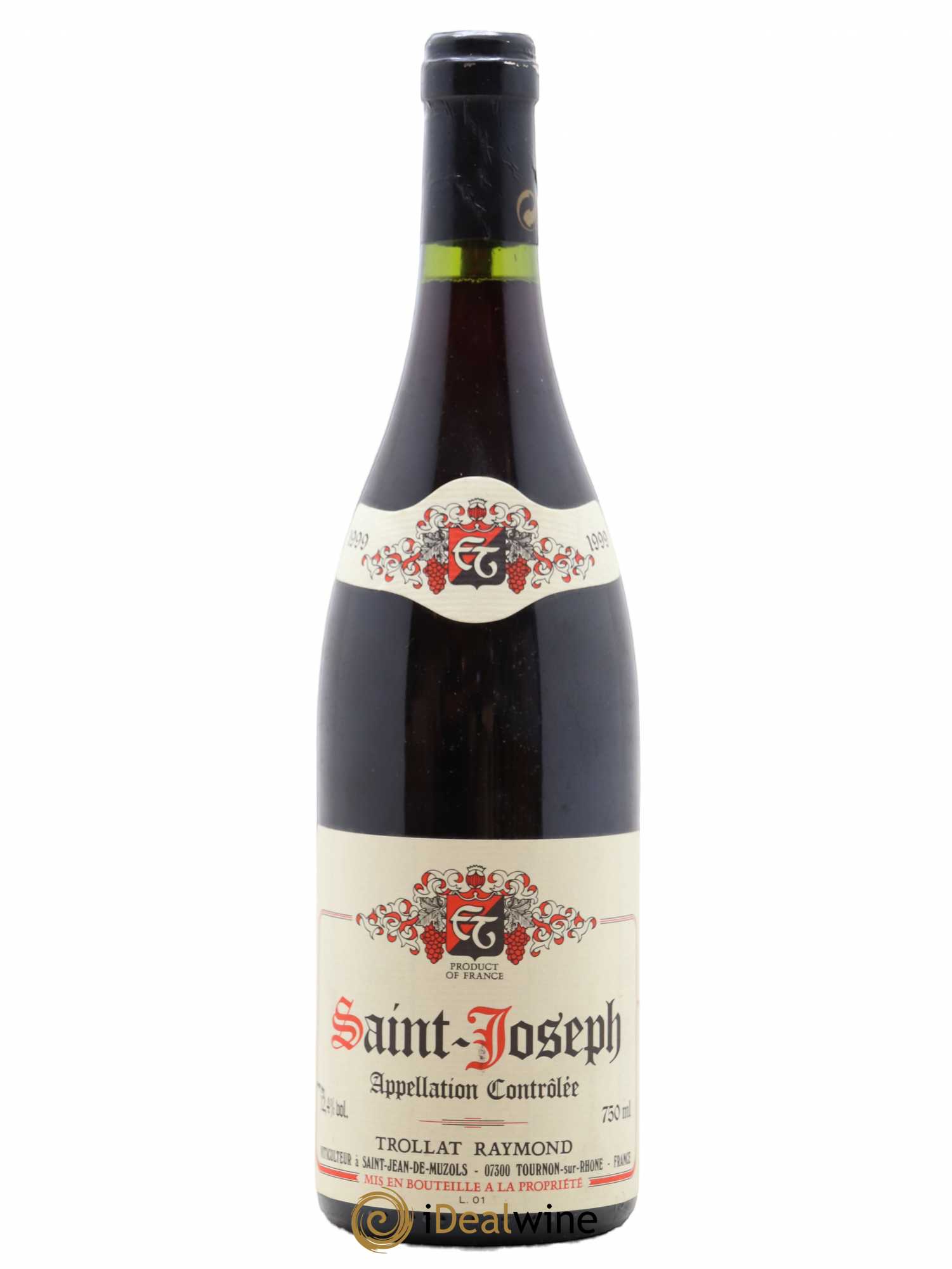 Saint-Joseph Raymond Trollat 1999 - Lot de 1 bouteille - 0