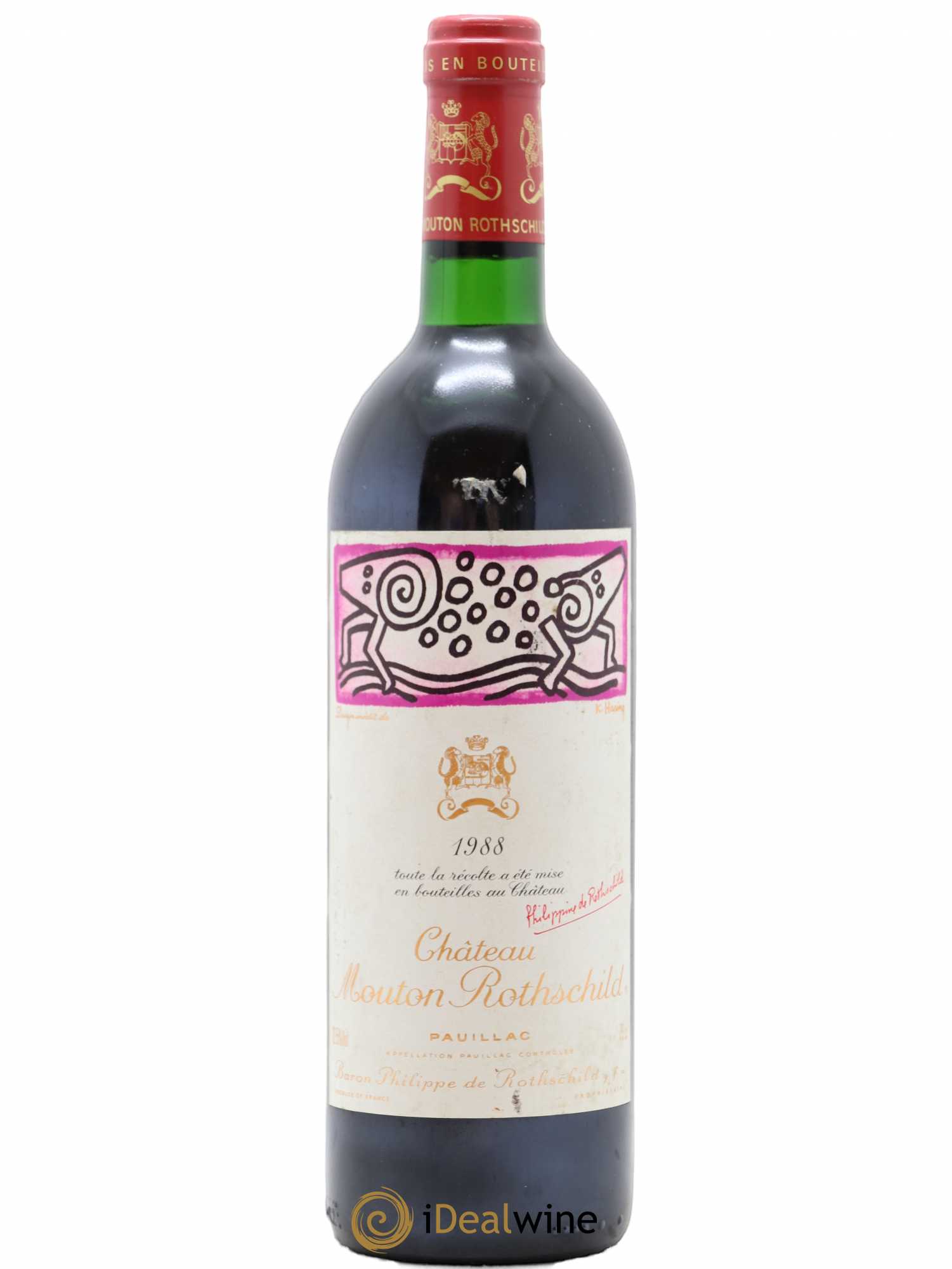 Château Mouton Rothschild 1er Grand Cru Classé 1988 - Lot de 1 bouteille - 0