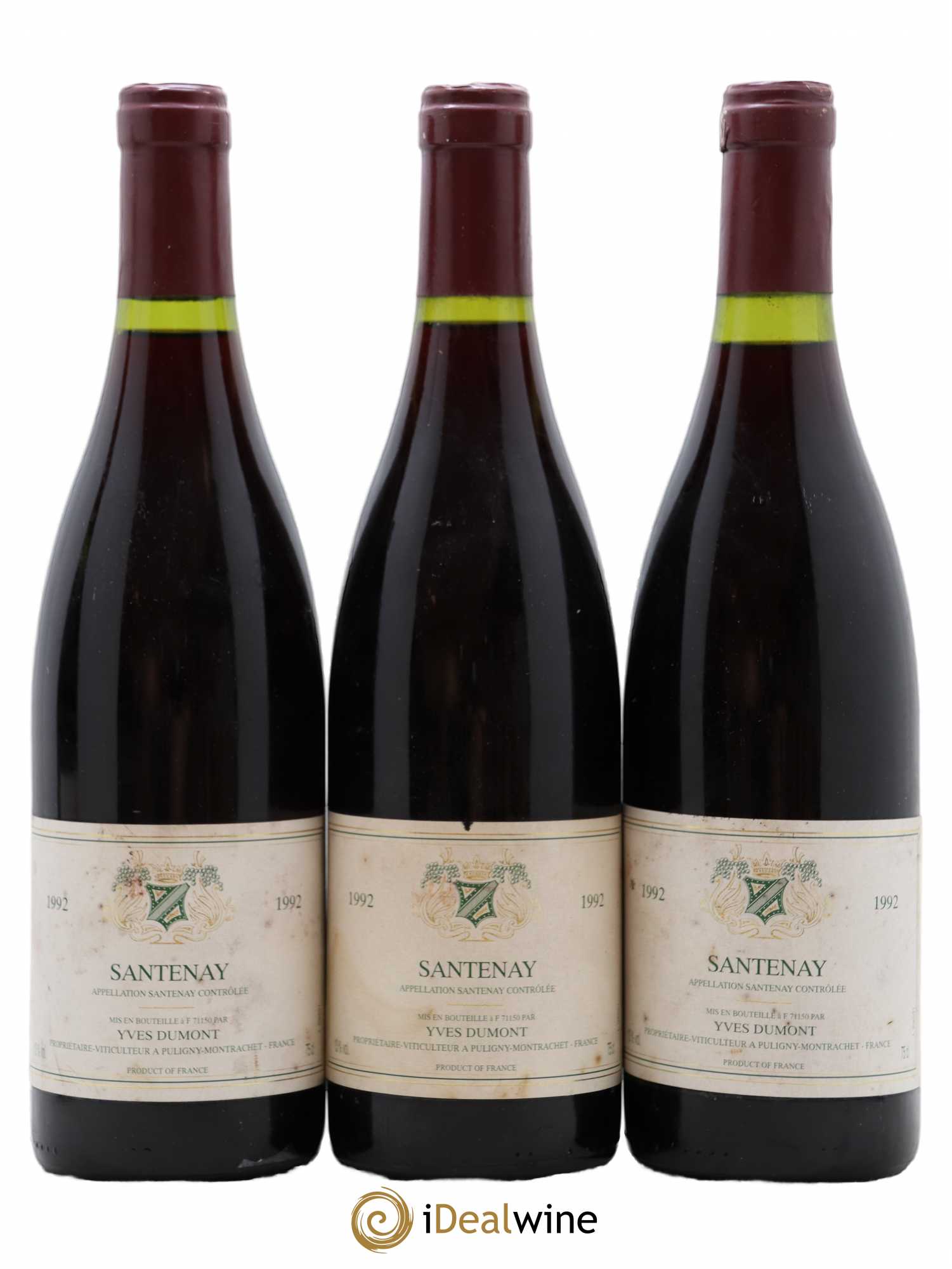 Santenay Domaine Yves Dumont 1992 - Posten von 3 Flaschen - 0