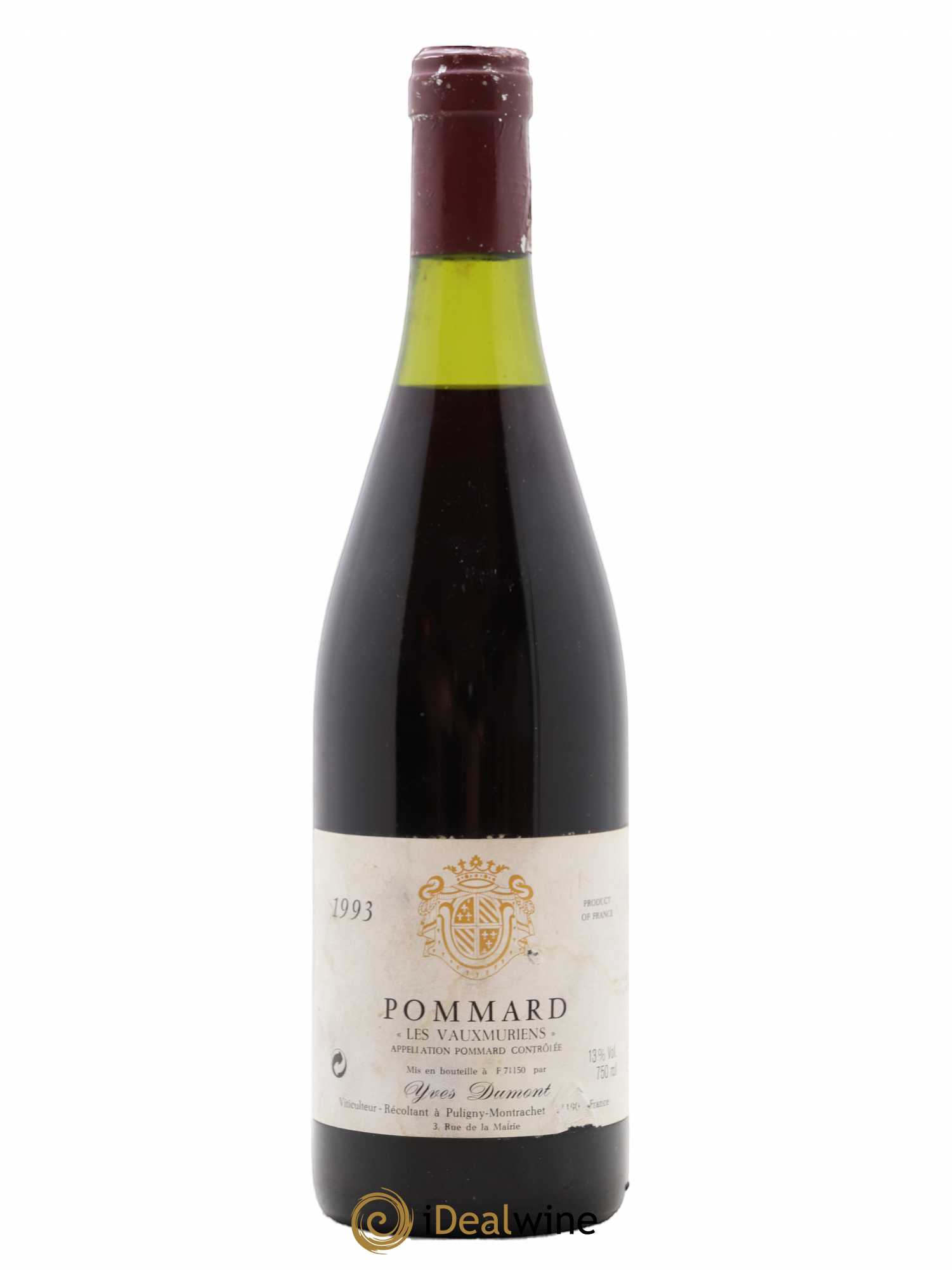Pommard Les Vaumuriens Domaine Yves Dumont 1993 - Posten von 1 Flasche - 0