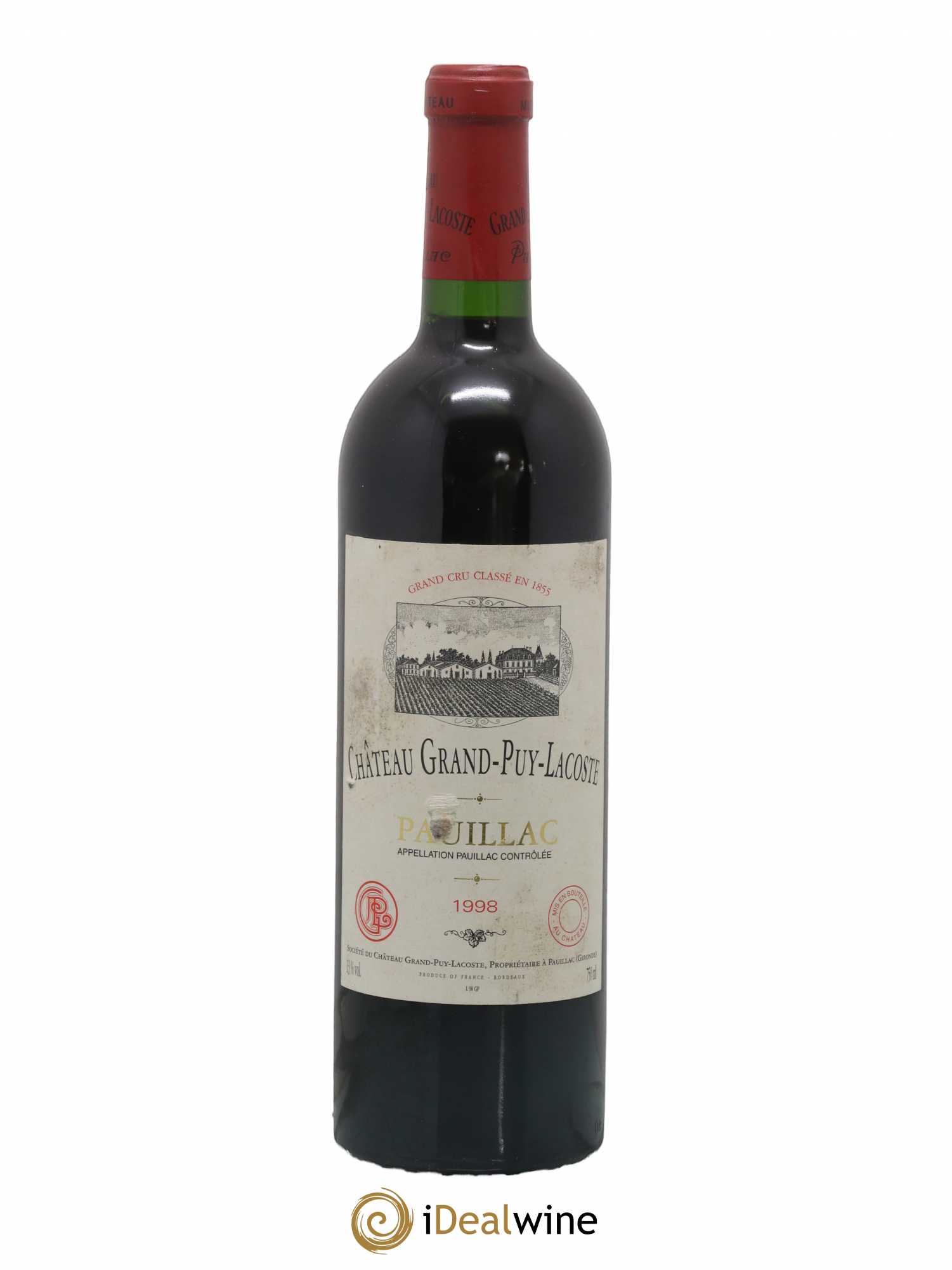 Château Grand Puy Lacoste 5ème Grand Cru Classé 1998 - Lot de 1 bouteille - 0