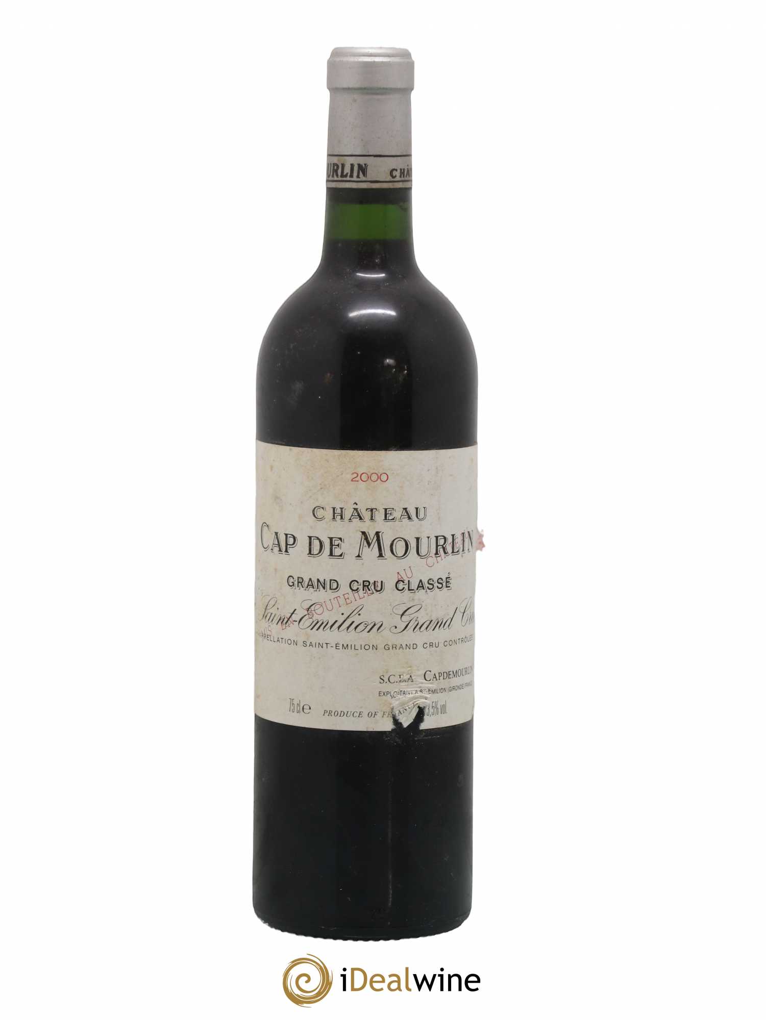 Château Cap de Mourlin Grand Cru Classé 2000 - Lot de 1 bouteille - 0