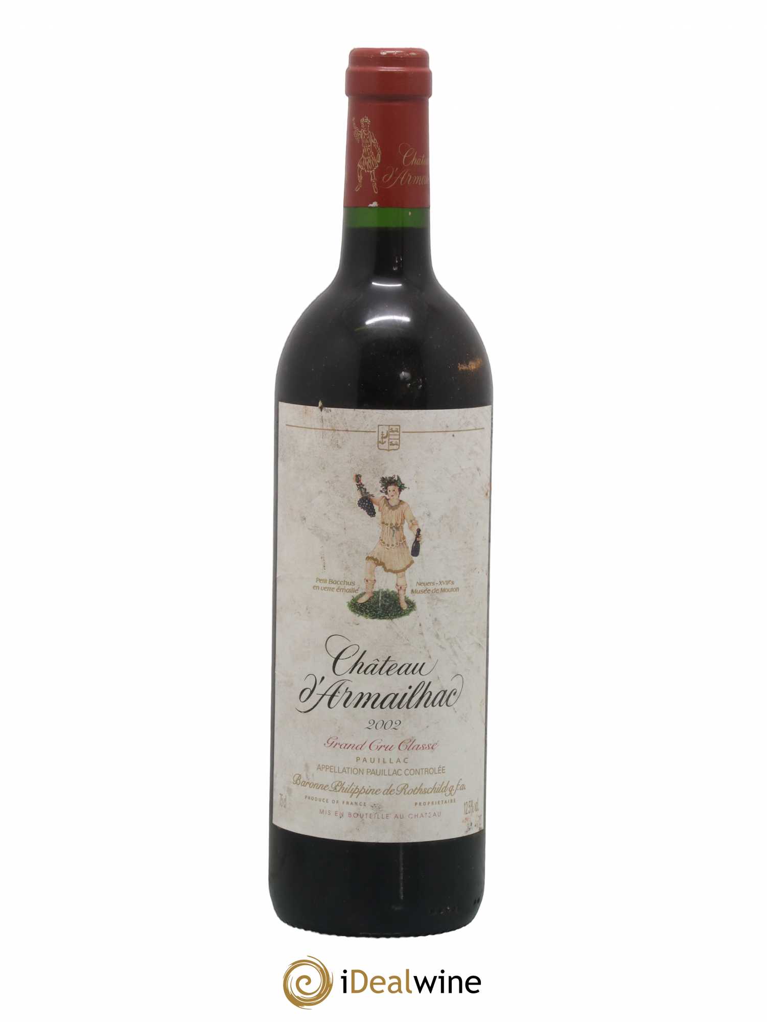 Château d' Armailhac - Mouton Baron(ne) Philippe 5ème Grand Cru Classé 2002 - Lot de 1 bouteille - 0
