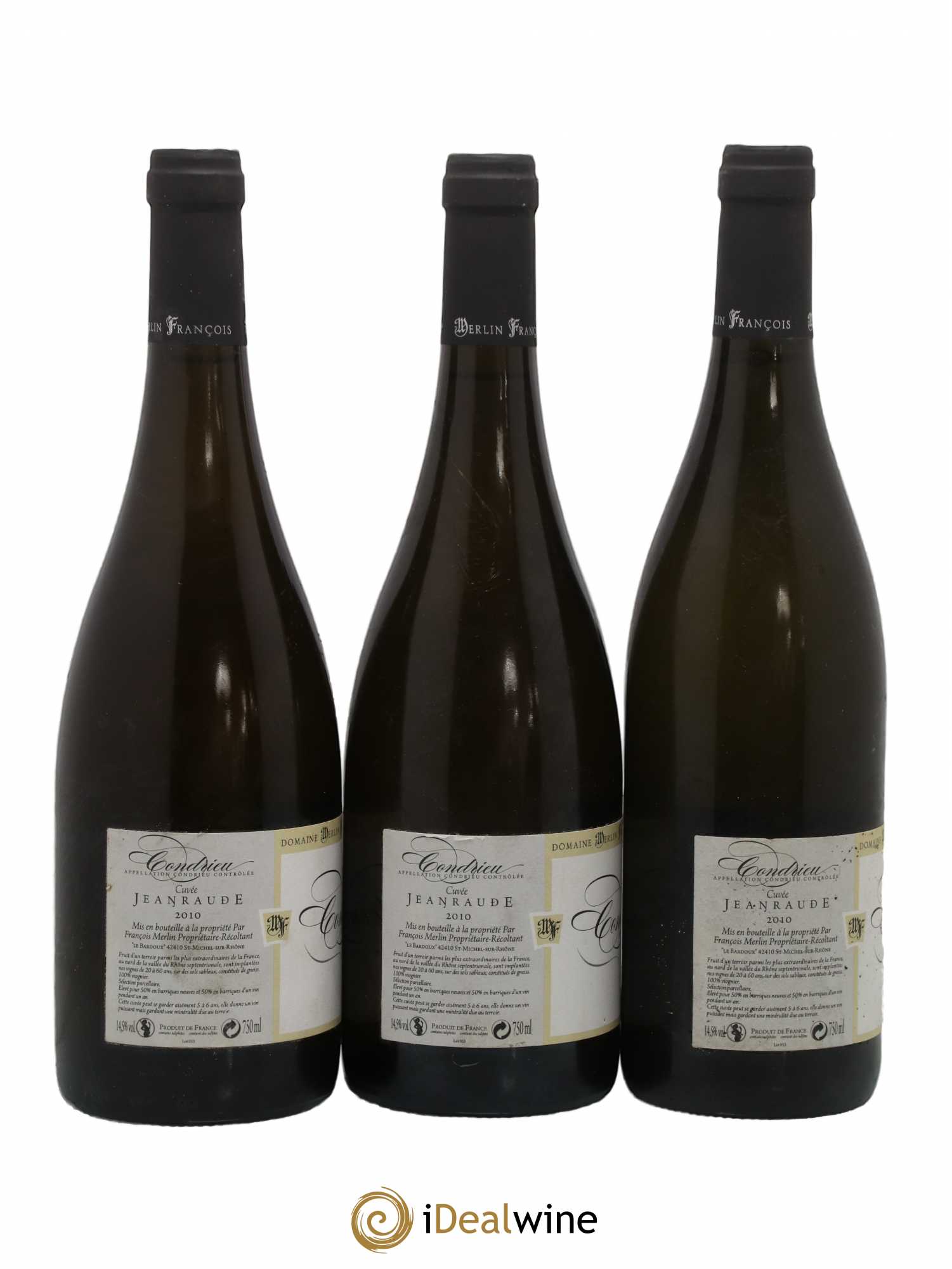 Condrieu Jeanraude François Merlin 2010 - Posten von 3 Flaschen - 1
