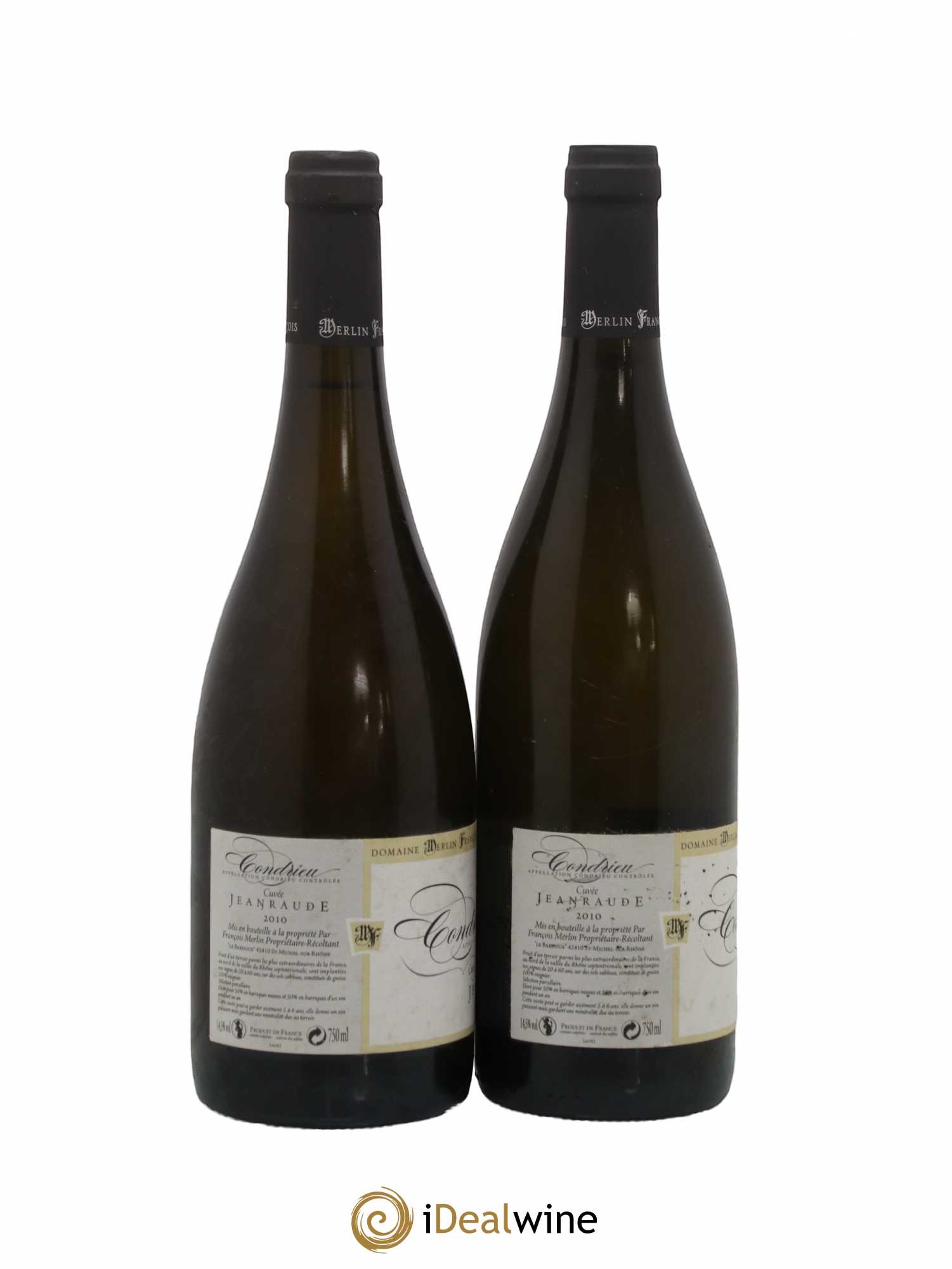 Condrieu Jeanraude Francois Merlin 2010 - Lot de 2 bouteilles - 1