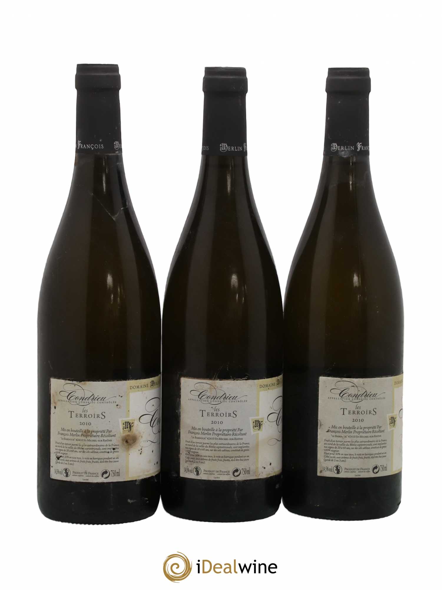 Condrieu Les Terroirs Francois Merlin 2010 - Lot de 3 bouteilles - 1