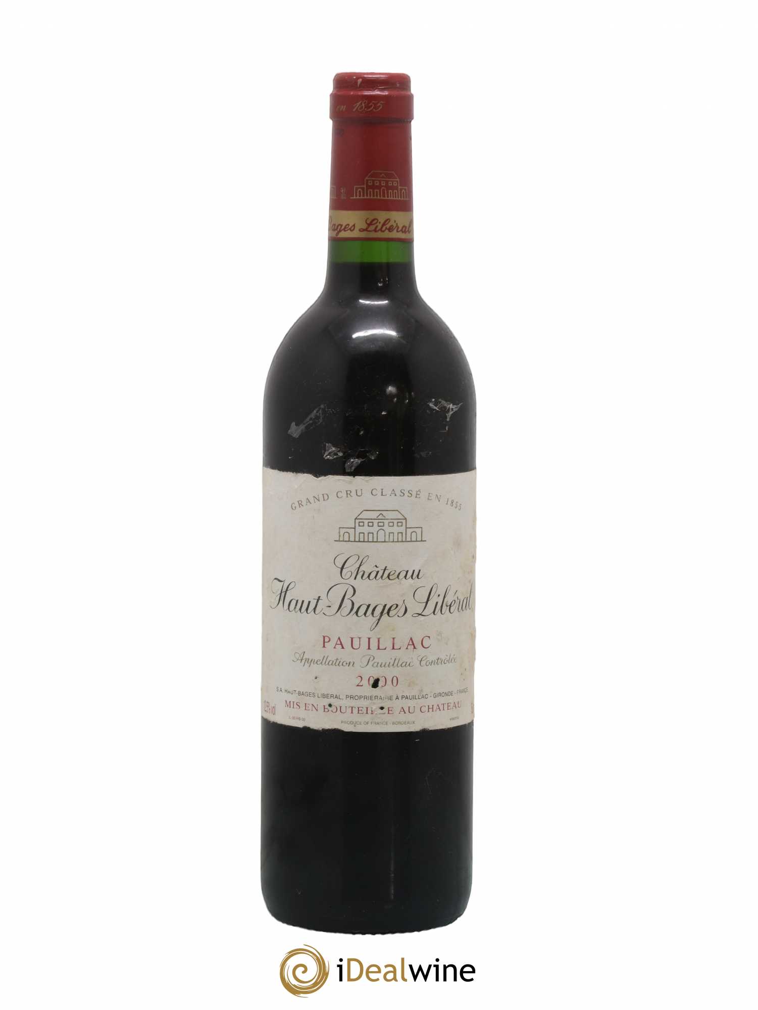 Château Haut Bages Libéral 5ème Grand Cru Classé 2000 - Lot de 1 bouteille - 0