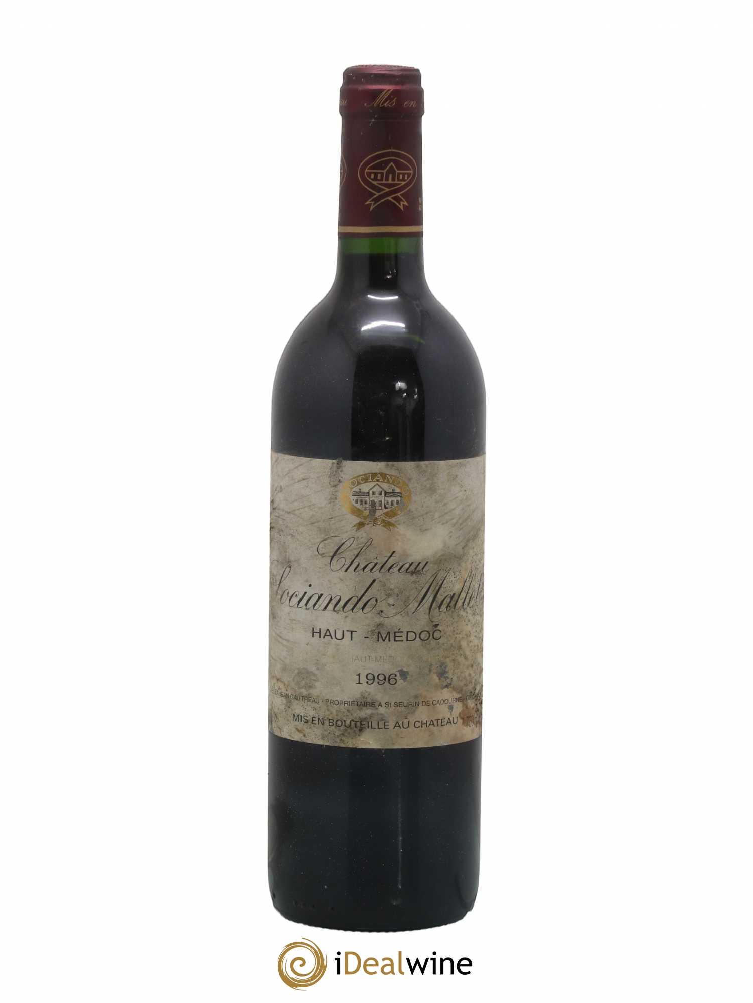 Château Sociando Mallet 1996 - Lot de 1 bouteille - 0