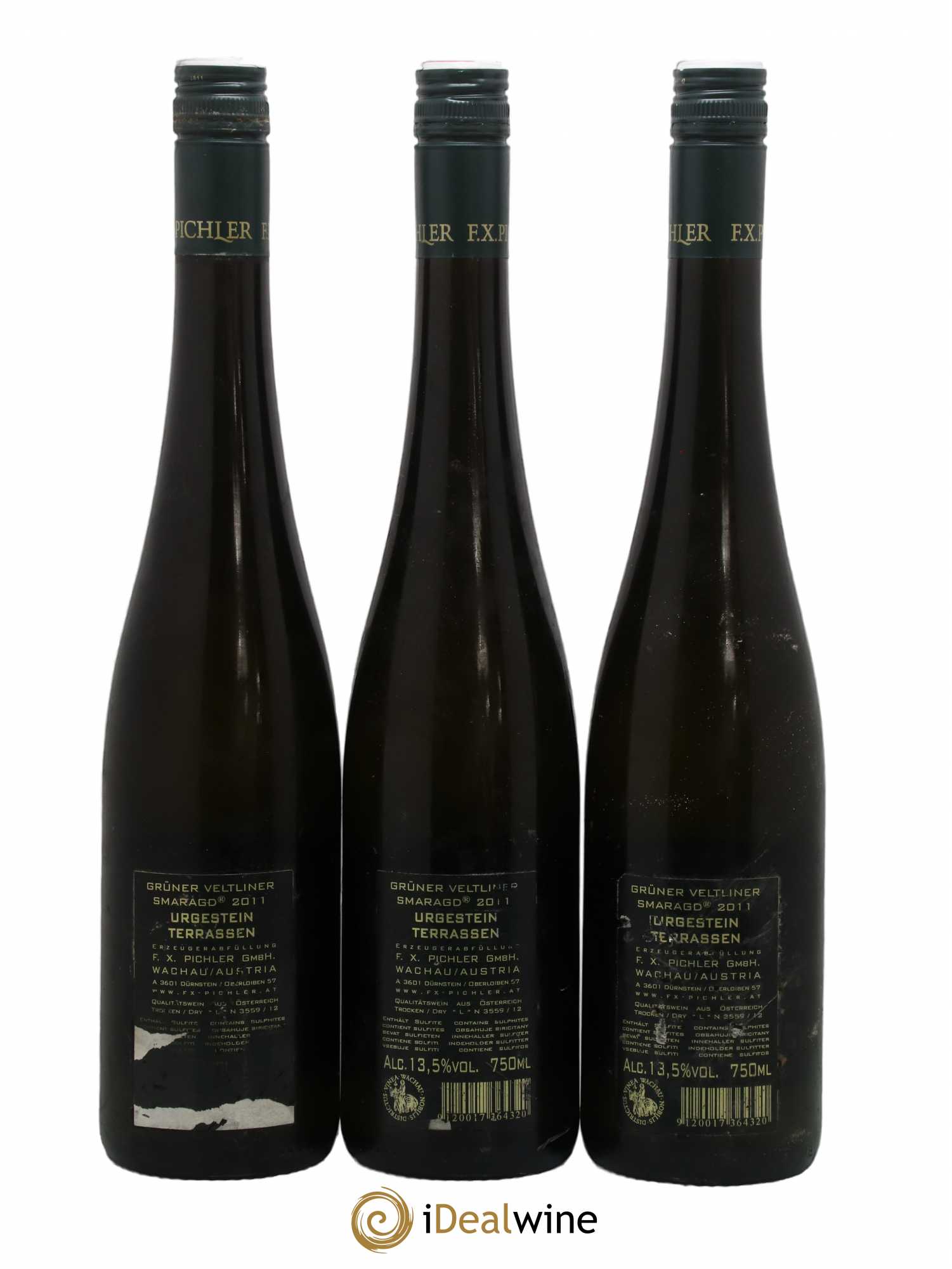 Gruner Veltliner F.X. Pichler Urgestein Terrassen Smaragd 2011 - Lot de 3 bouteilles - 1
