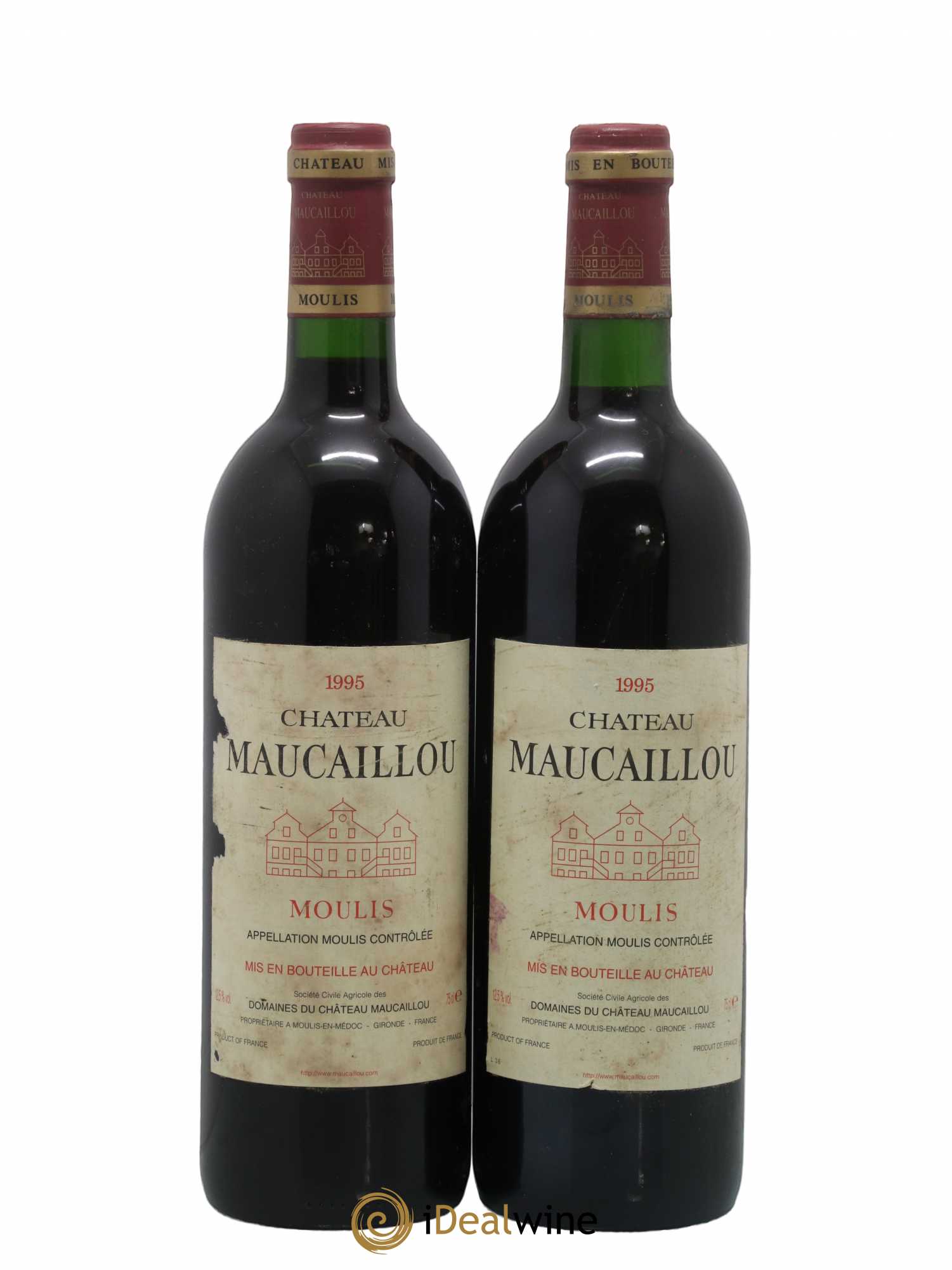 Château Maucaillou 1995 - Lot de 2 bouteilles - 0