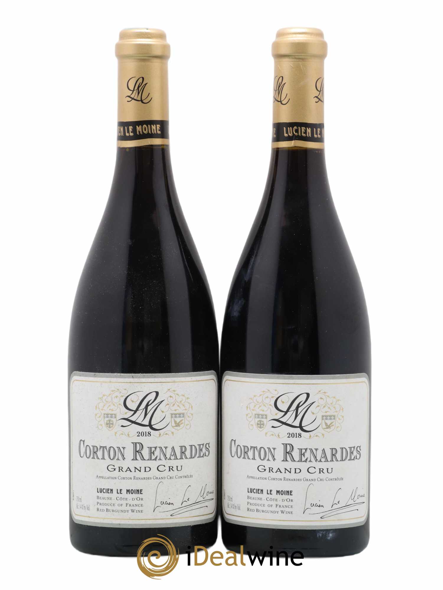 Corton Grand Cru Renardes Lucien Le Moine 2018 - Lot de 2 bouteilles - 0
