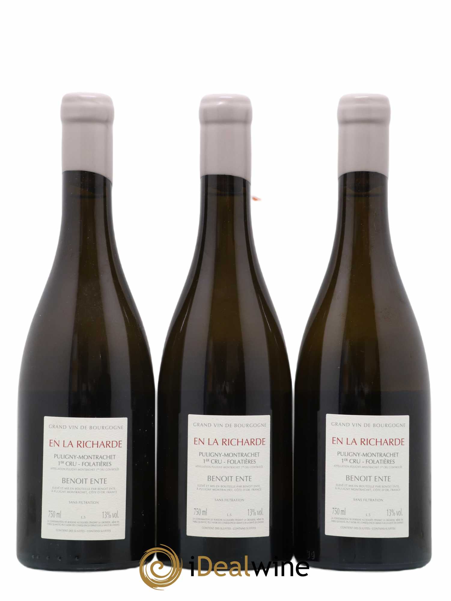 Puligny-Montrachet 1er Cru Folatières En la Richarde Benoit Ente 2019 - Lot de 3 bouteilles - 1
