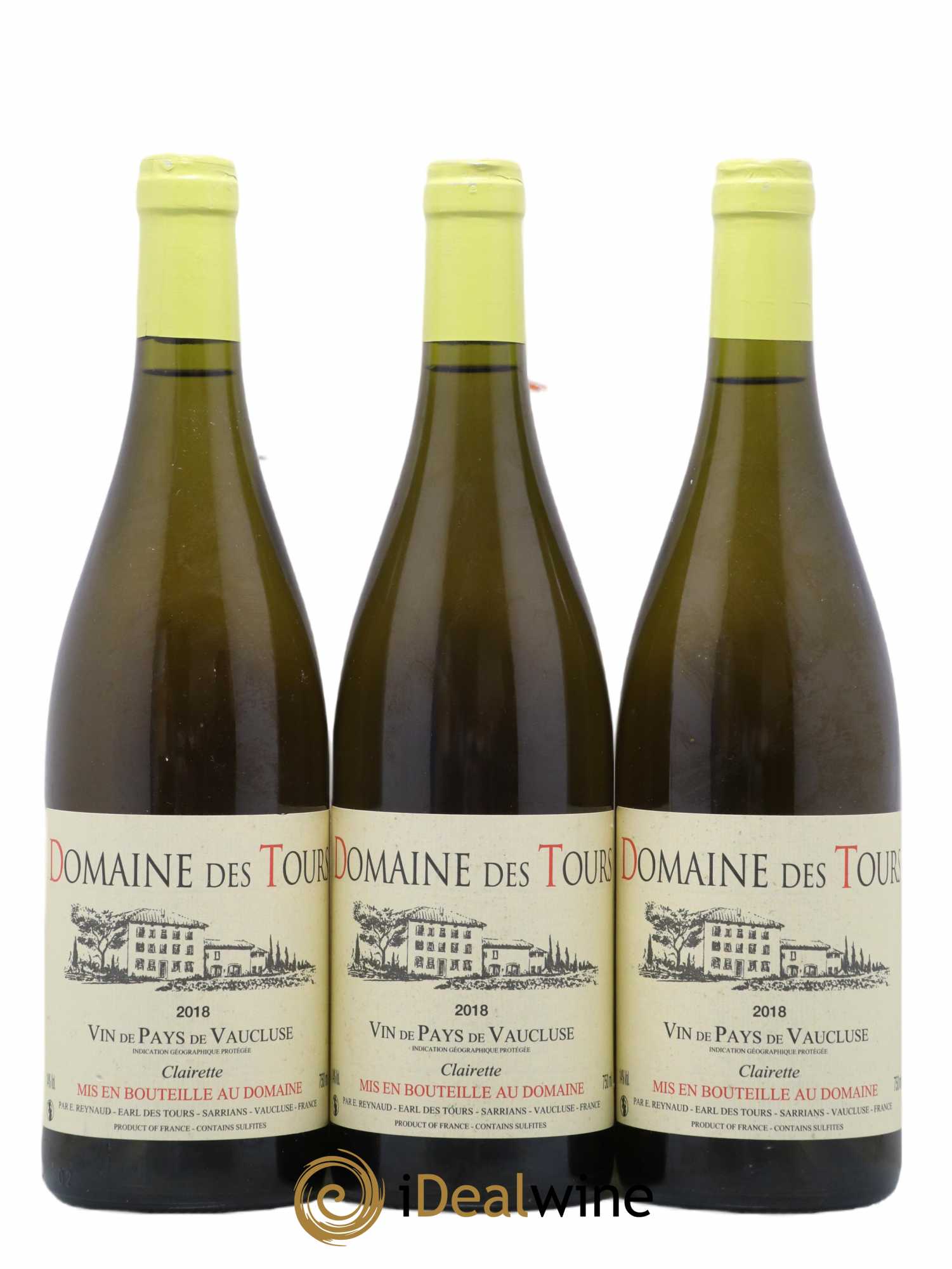 Vaucluse (Vin de Pays de Vaucluse) Domaine des Tours Emmanuel Reynaud Clairette 2018 - Lot de 3 bouteilles - 0