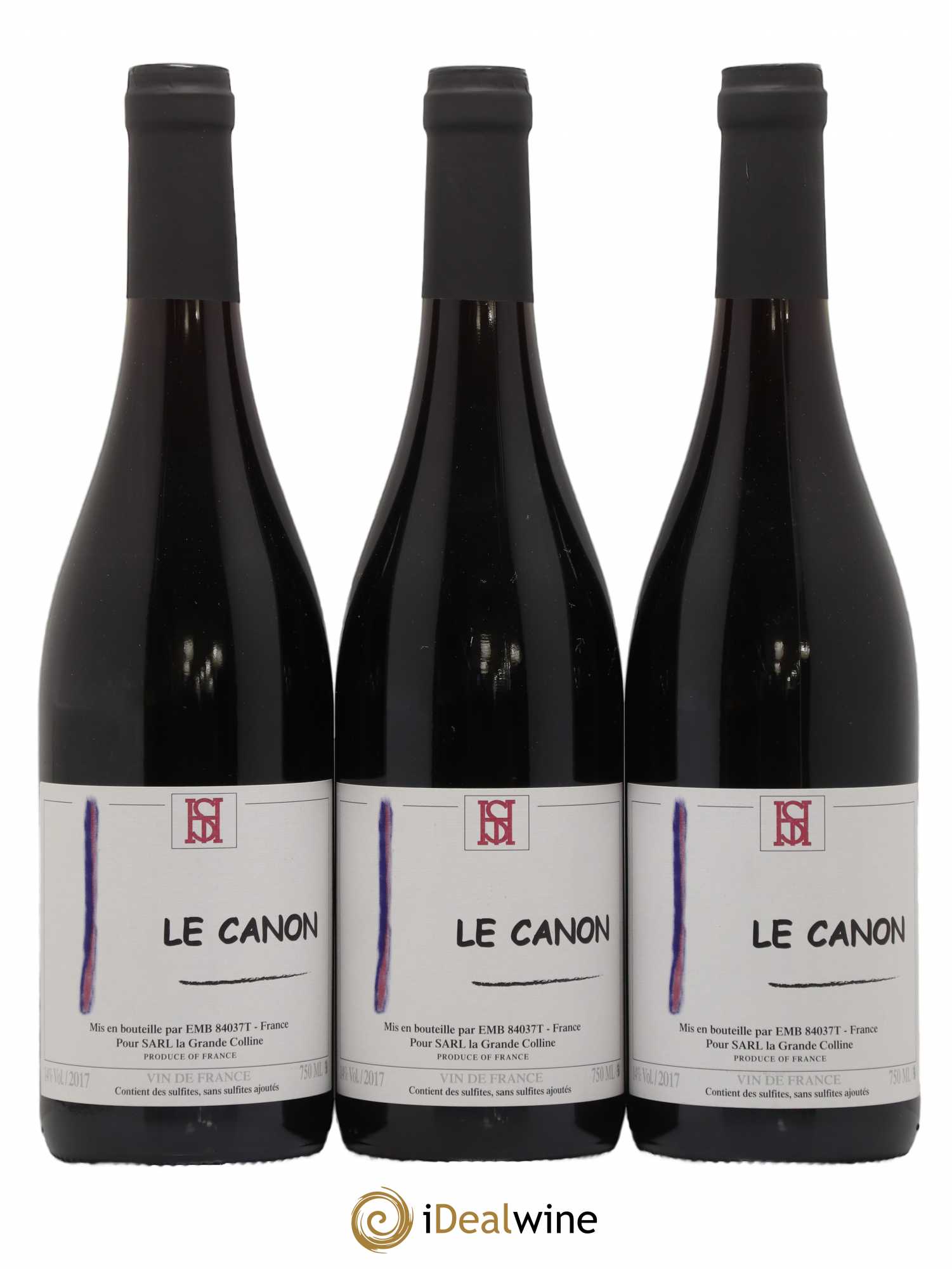 Vin de France Le Canon Hirotake Ooka - Domaine La Grande Colline 2017 - Lot de 3 bouteilles - 0