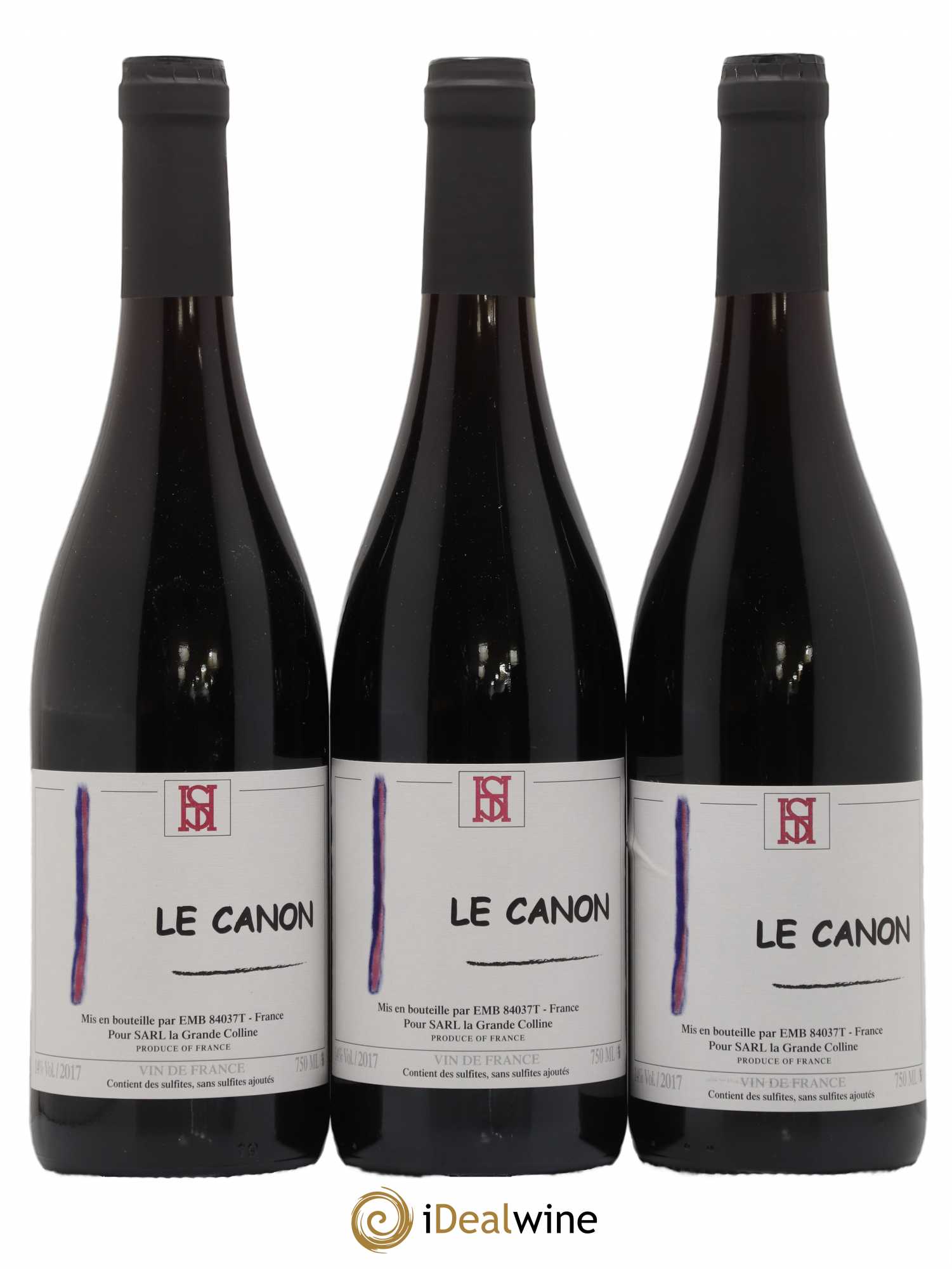 Vin de France Le Canon Hirotake Ooka - Domaine La Grande Colline 2017 - Lot de 3 bouteilles - 0