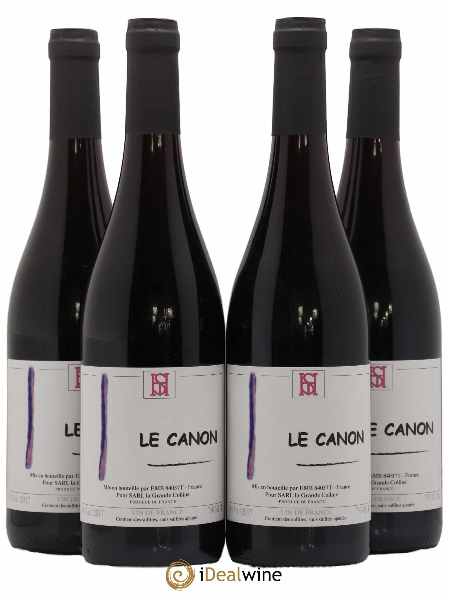 Vin de France Le Canon Hirotake Ooka - Domaine La Grande Colline 2017 - Lot de 4 bouteilles - 0