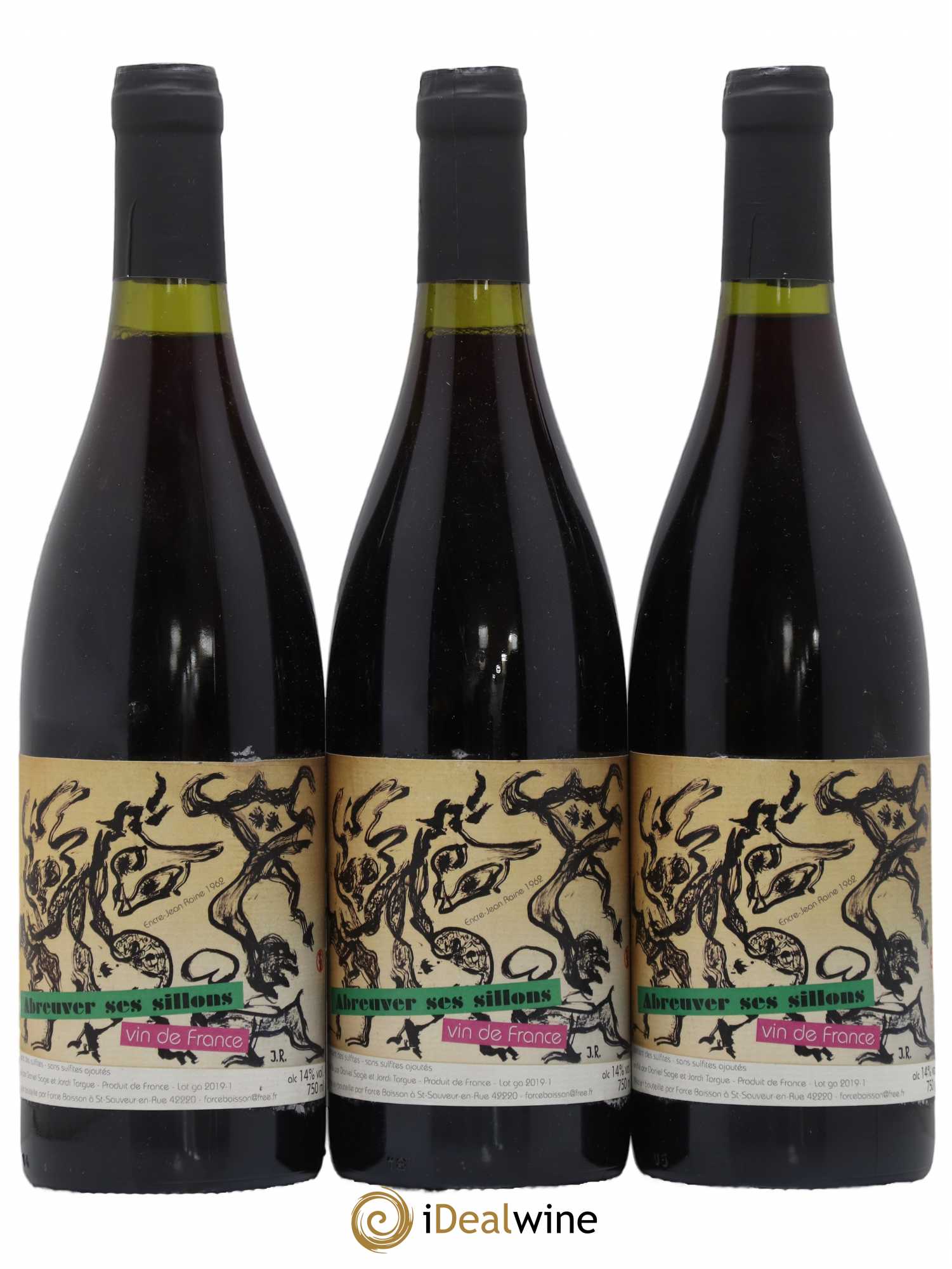Vin de France Abreuver ses sillons Daniel Sage 2018 - Lot de 3 bouteilles - 0