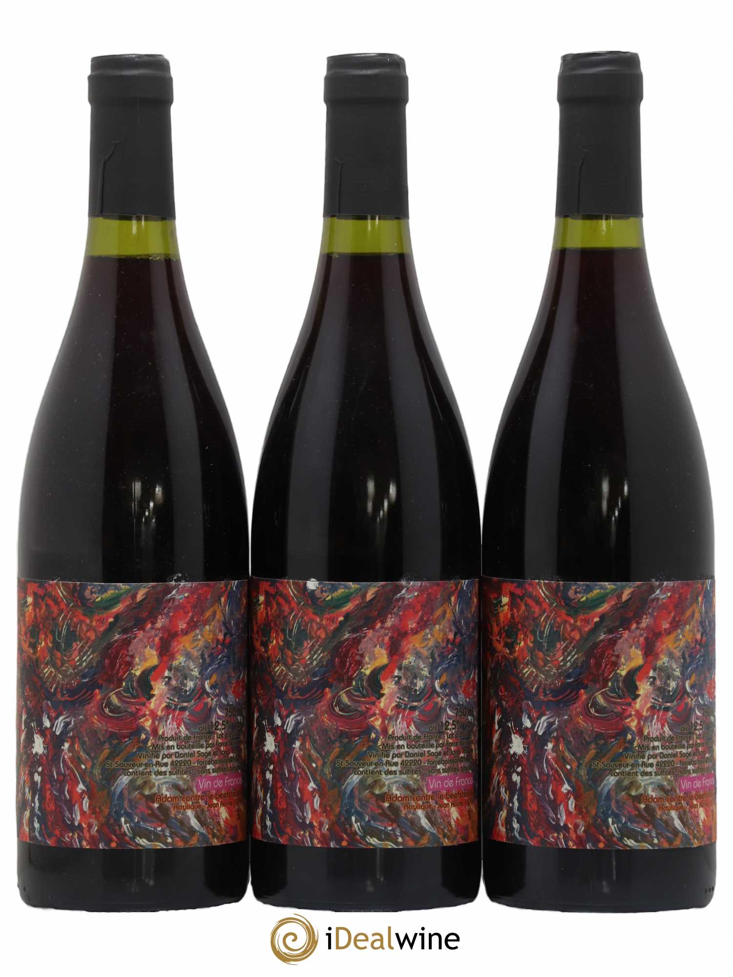 Vin de France Adam Contre le Beefsteak Daniel Sage 2018 - Lot de 3 bouteilles - 0