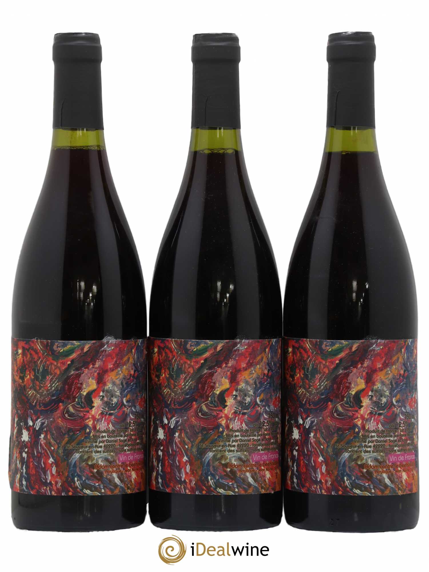 Vin de France Adam Contre le Beefsteak Daniel Sage 2018 - Lot de 3 bouteilles - 0