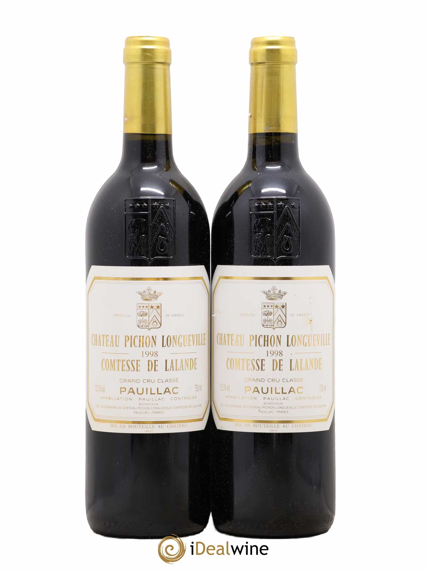 Château Pichon Longueville Comtesse de Lalande 2ème Grand Cru Classé 1998 - Lot de 2 bouteilles - 0