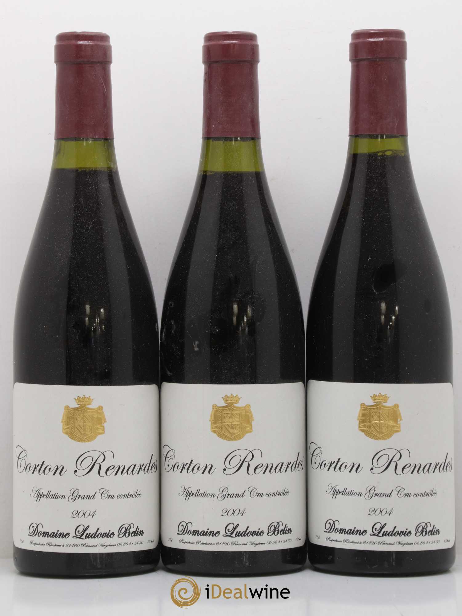 Corton Grand Cru Renardes Ludovic Belin 2004 - Posten von 3 Flaschen - 0