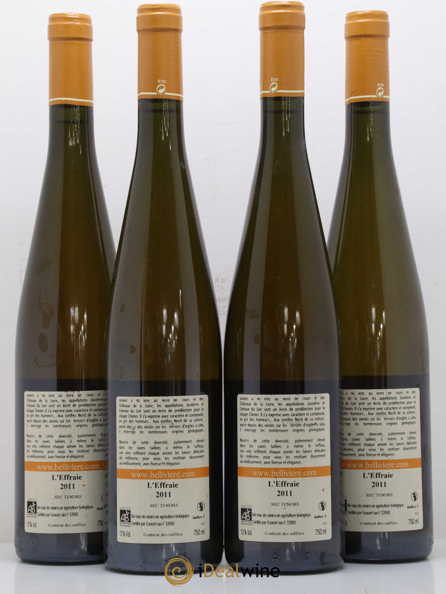 Coteaux du Loir L'Effraie Domaine de Bellivière 2011 - Lot de 4 bouteilles - 1