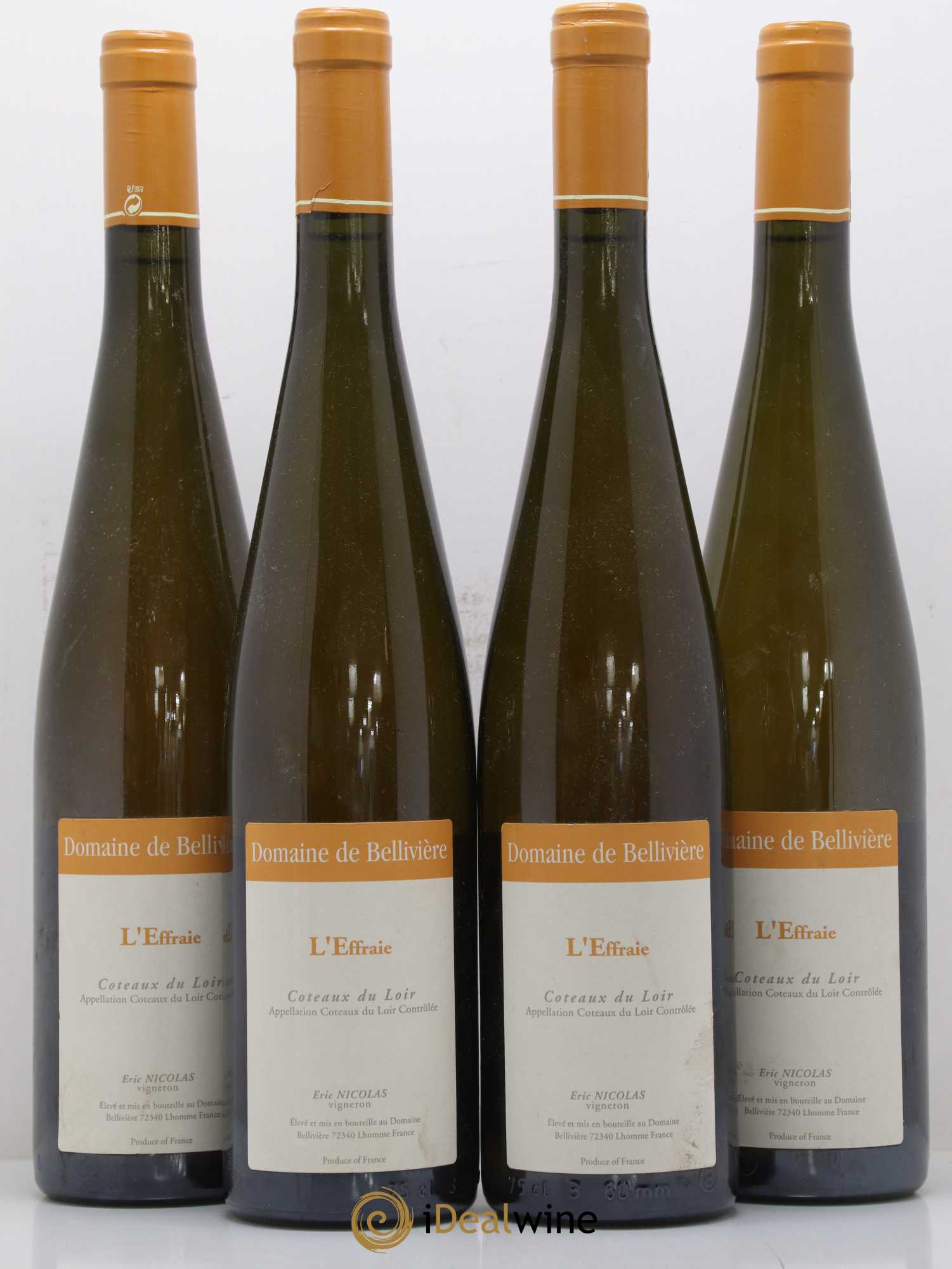 Coteaux du Loir L'Effraie Domaine de Bellivière 2011 - Lot de 4 bouteilles - 0