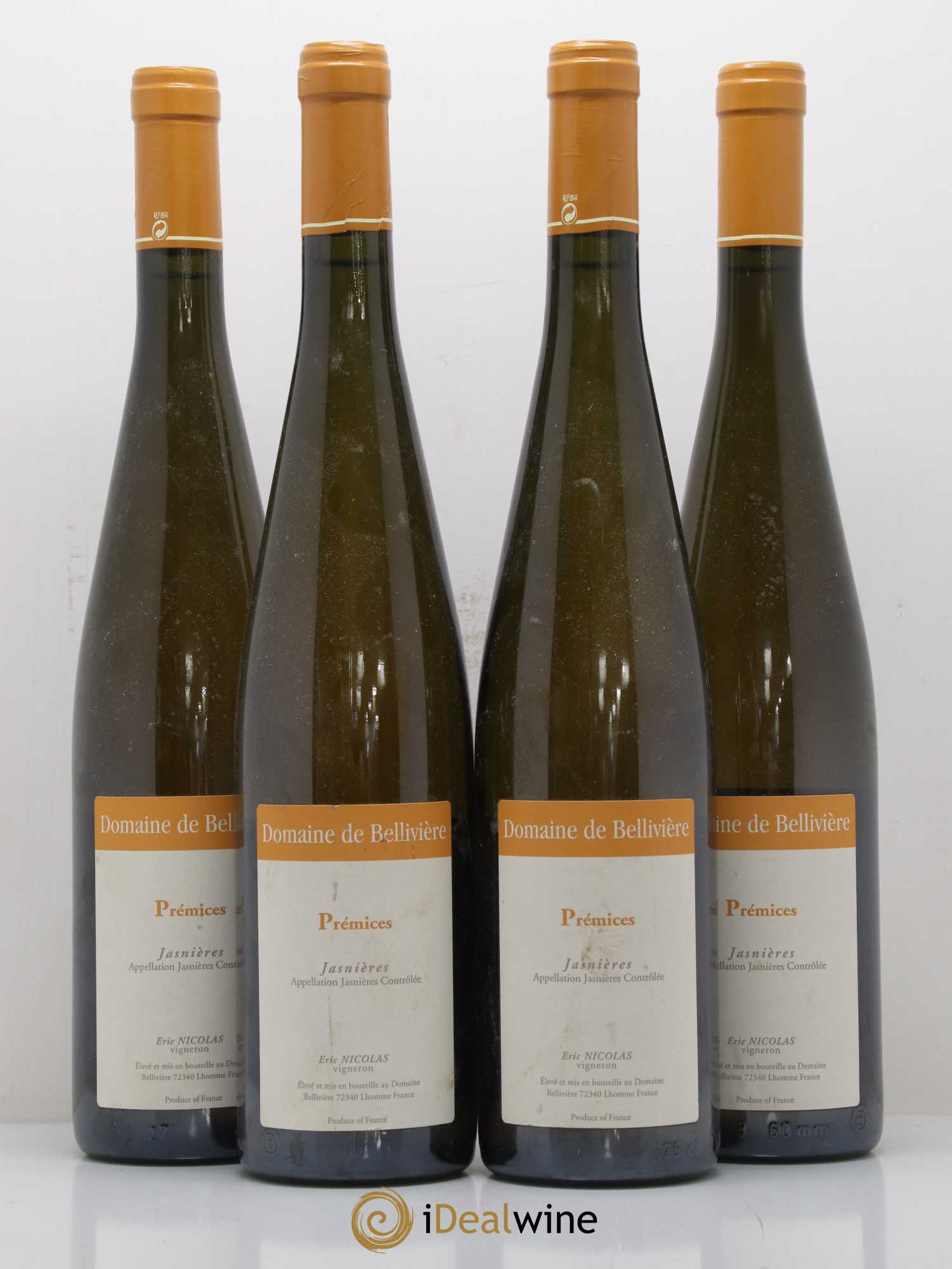 Jasnières Les Prémices Domaine de Bellivière 2011 - Lot de 4 bouteilles - 0