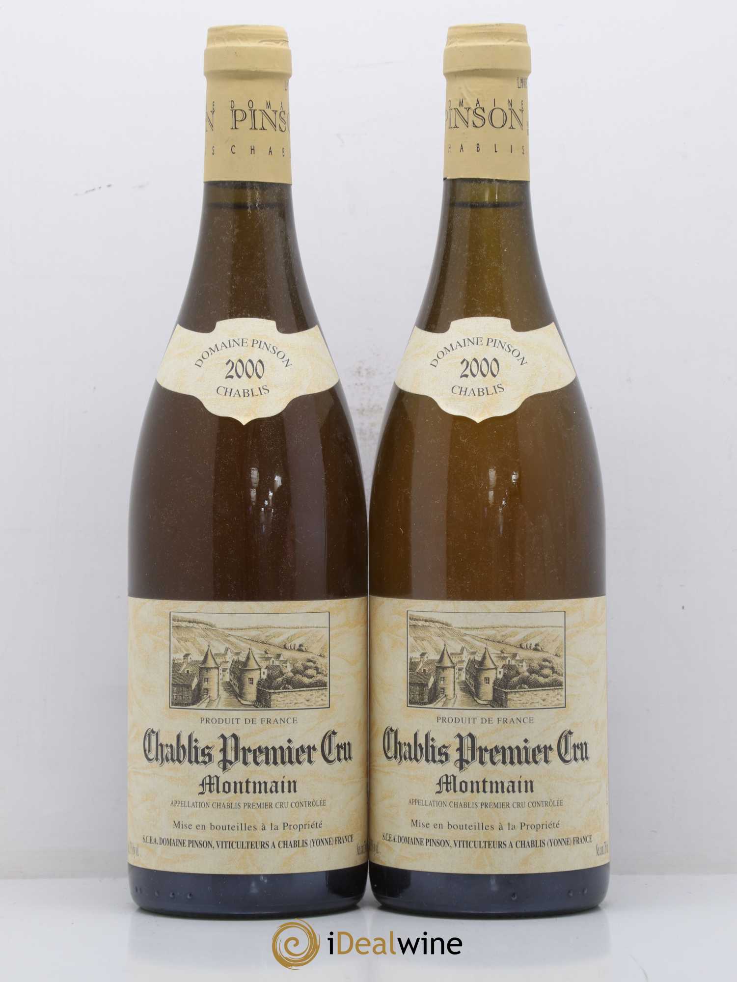 Chablis 1er Cru Montmain Pinson Frères (Domaine) 2000 - Lot de 2 bouteilles - 0