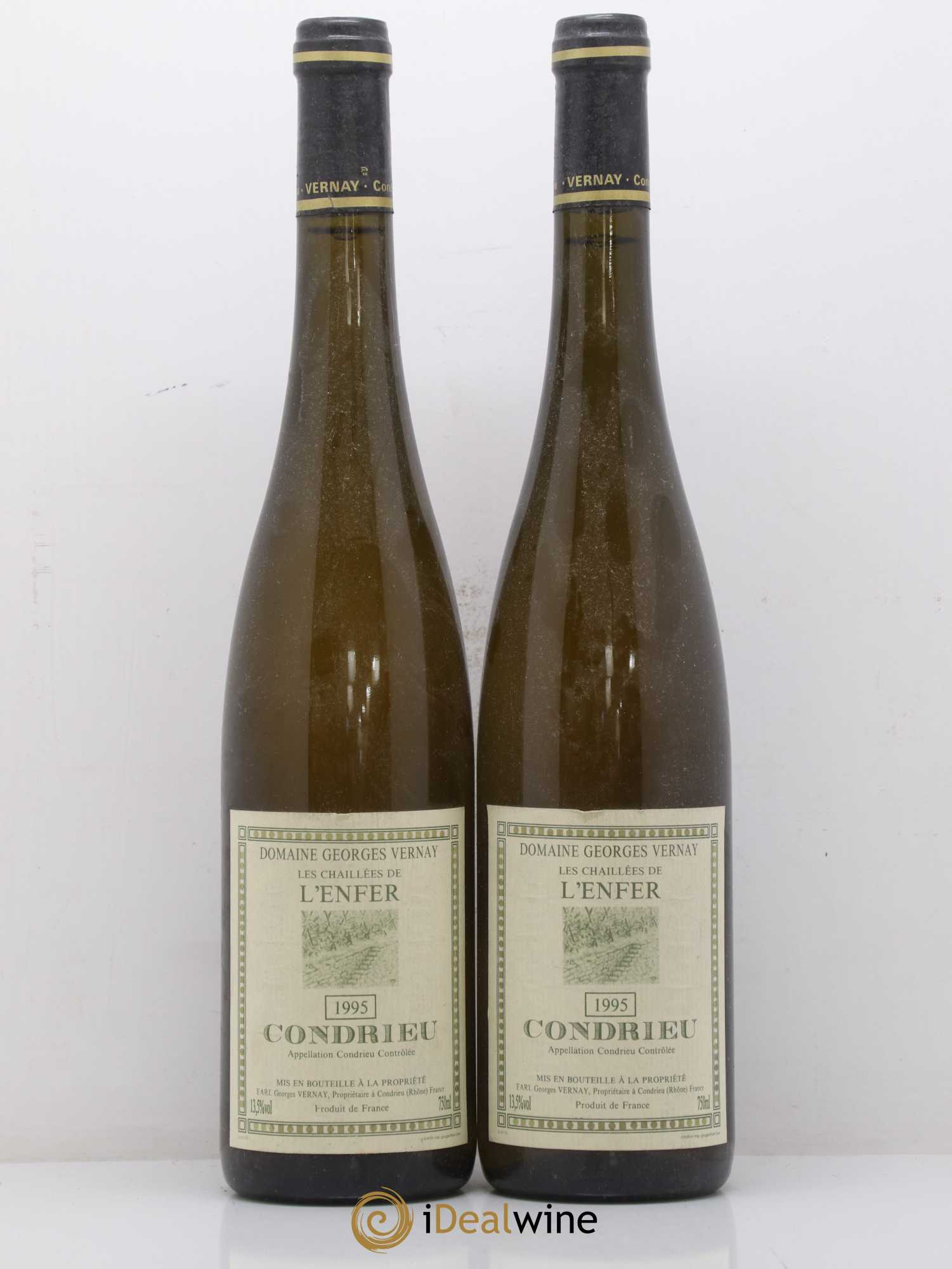 Condrieu Les Chaillées de l'Enfer Georges Vernay 1995 - Lot de 2 bouteilles - 0