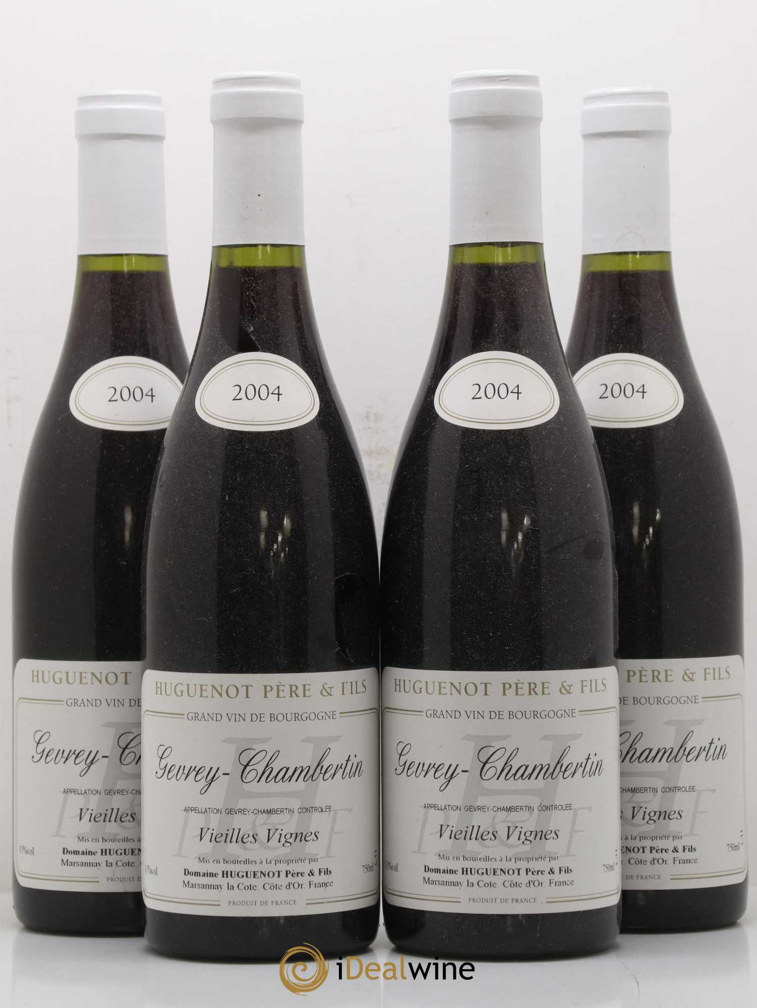 Gevrey-Chambertin Vieilles Vignes Domaine Huguenot 2004 - Lot de 4 bouteilles - 0