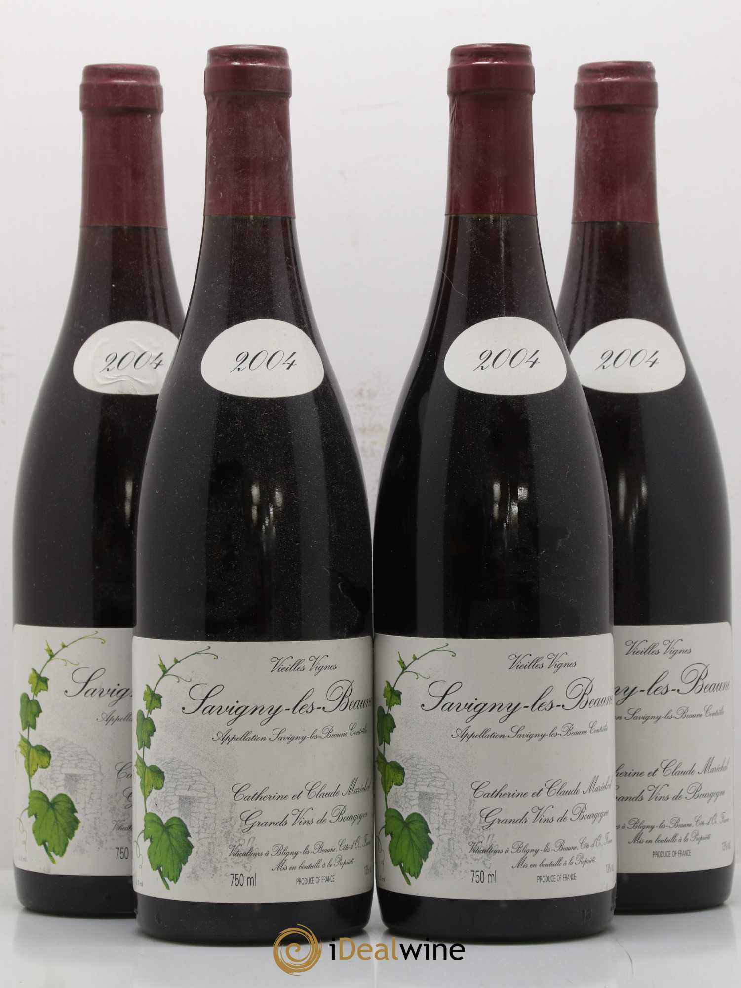 Savigny-lès-Beaune Vieilles Vignes Catherine et Claude Maréchal 2004 - Posten von 4 Flaschen - 0