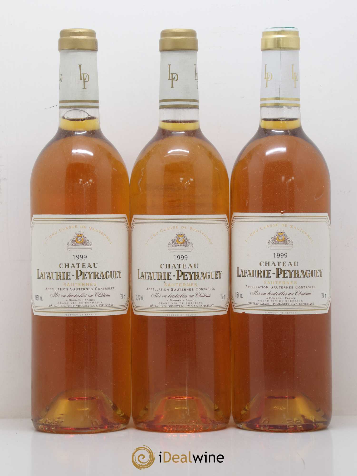 Château Lafaurie-Peyraguey 1er Grand Cru Classé 1999 - Lotto di 3 bottiglie - 0