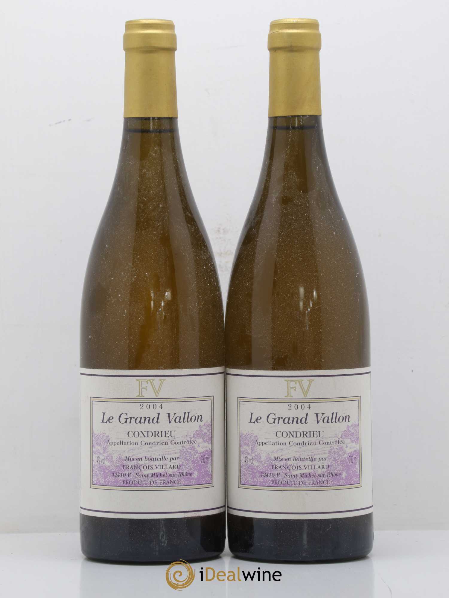 Condrieu Le Grand Vallon François Villard 2004 - Lot de 2 bouteilles - 0