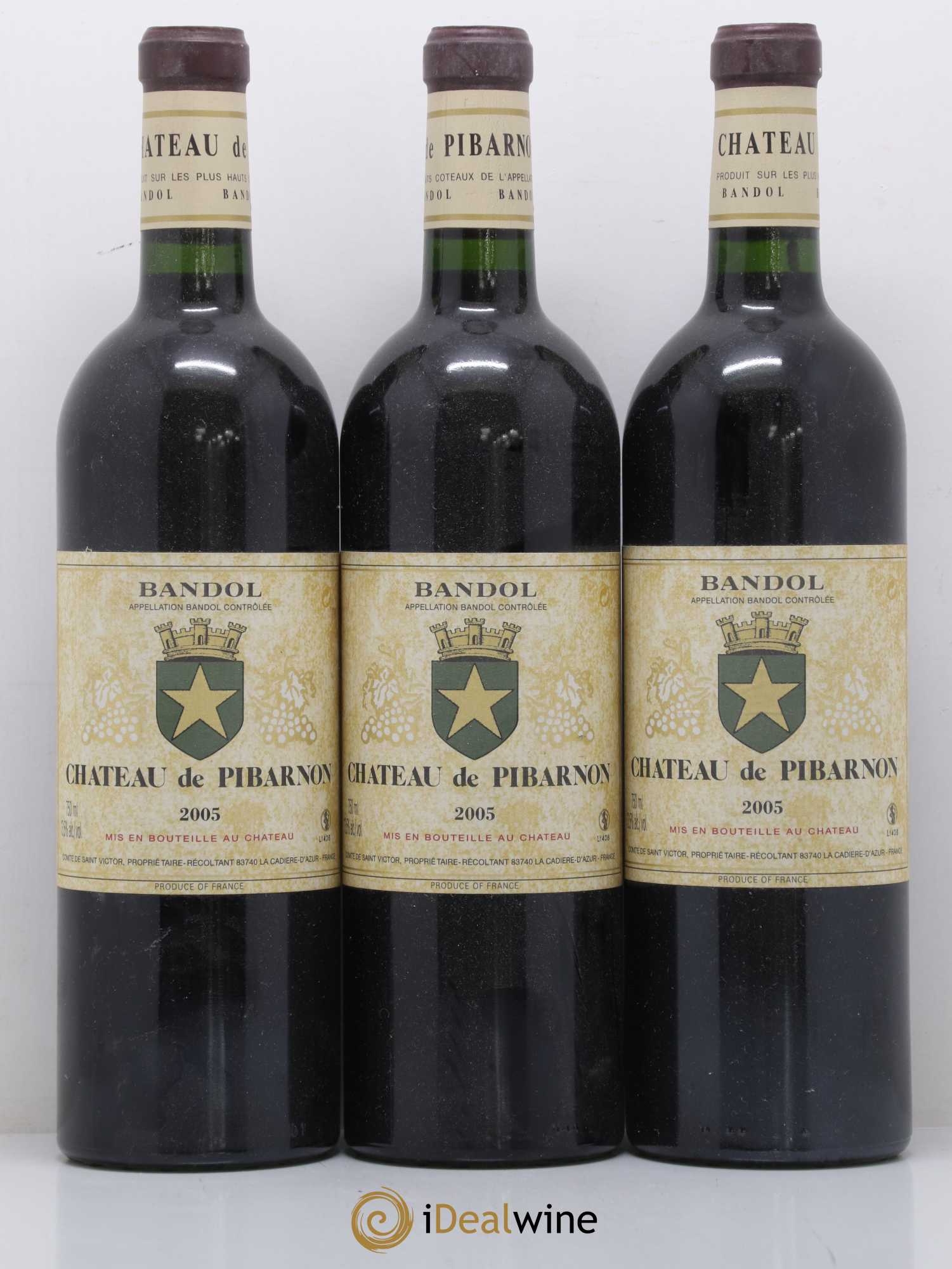 Bandol Château de Pibarnon Comte de Saint-Victor 2005 - Lot de 3 bouteilles - 0