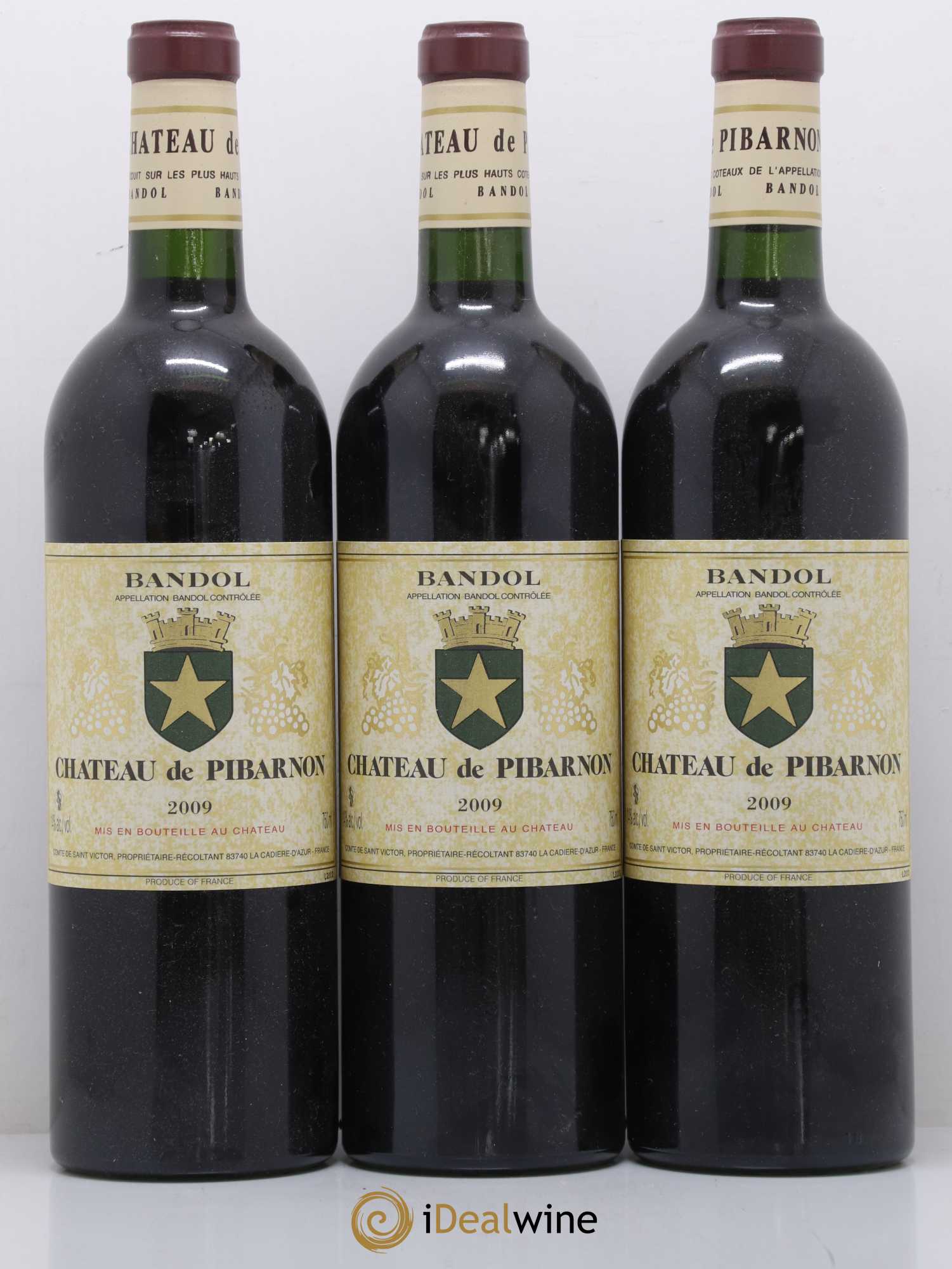 Bandol Château de Pibarnon Comte de Saint-Victor 2009 - Lot de 3 bouteilles - 0