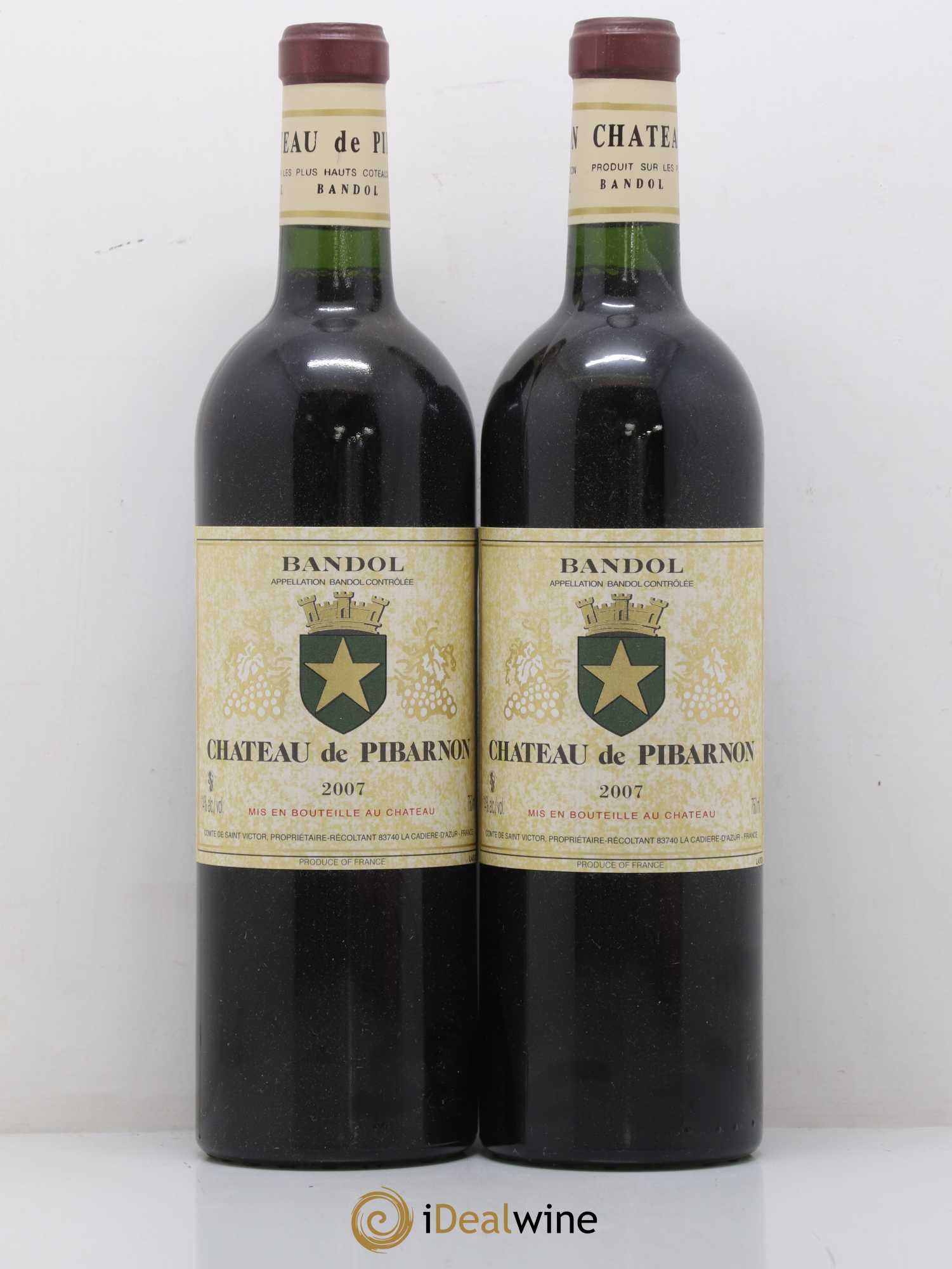 Bandol Château de Pibarnon Comte de Saint-Victor 2007 - Lot de 2 bouteilles - 0
