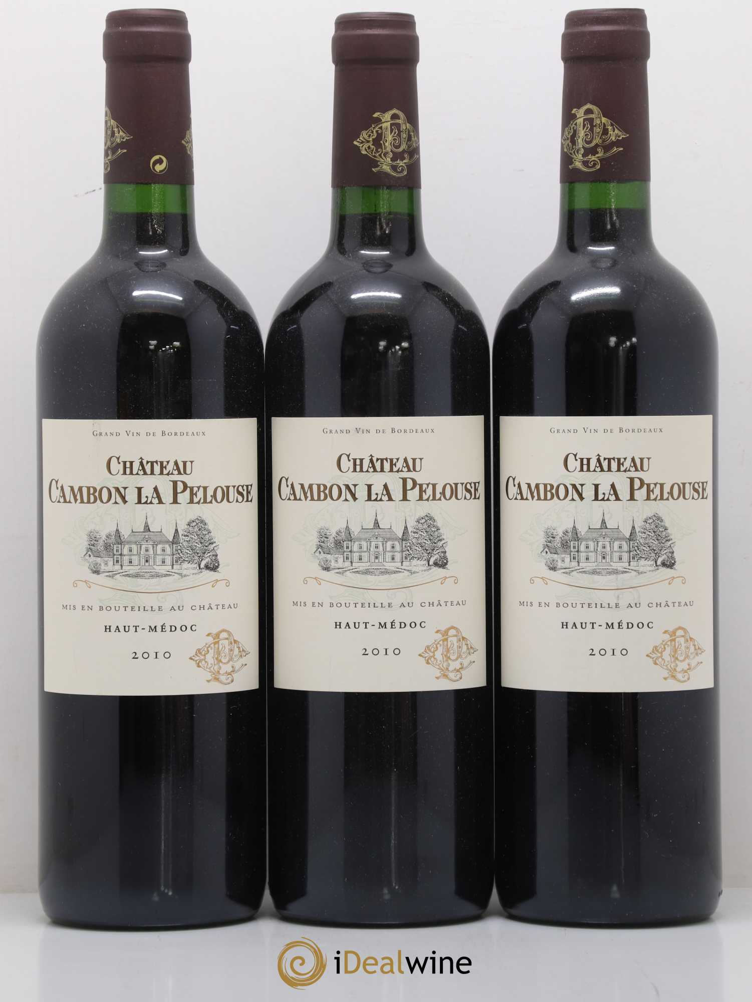 Château Cambon la Pelouse Cru Bourgeois 2010 - Lot de 3 bouteilles - 0