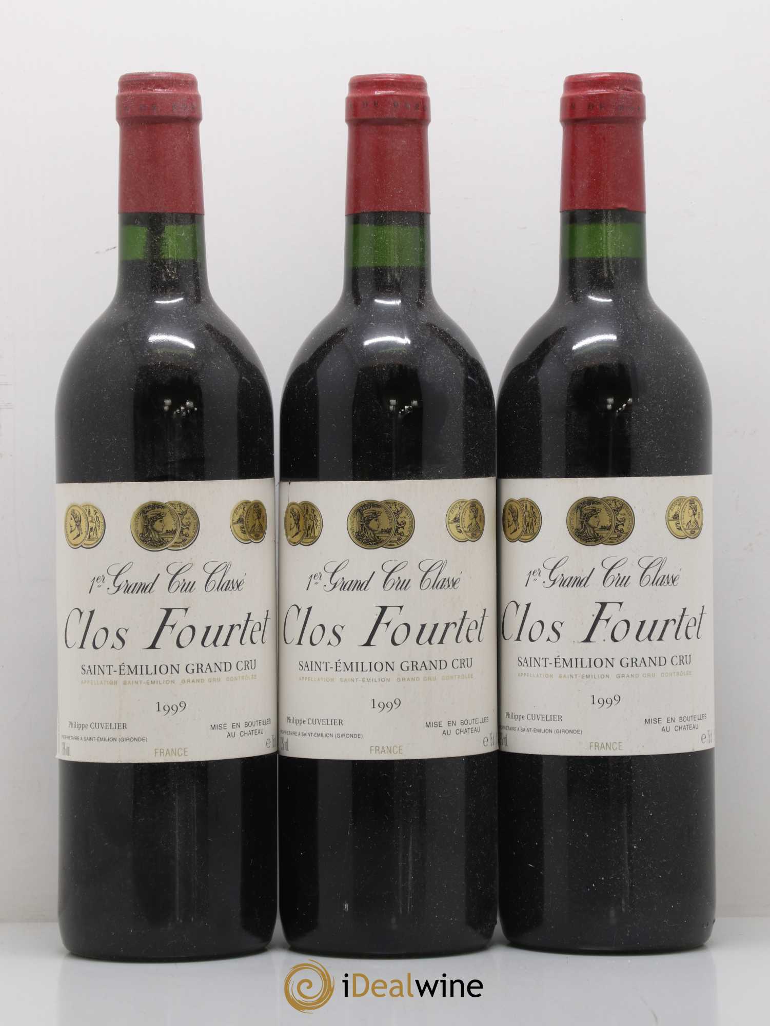 Clos Fourtet 1er Grand Cru Classé B 1999 - Lot de 3 bouteilles - 0