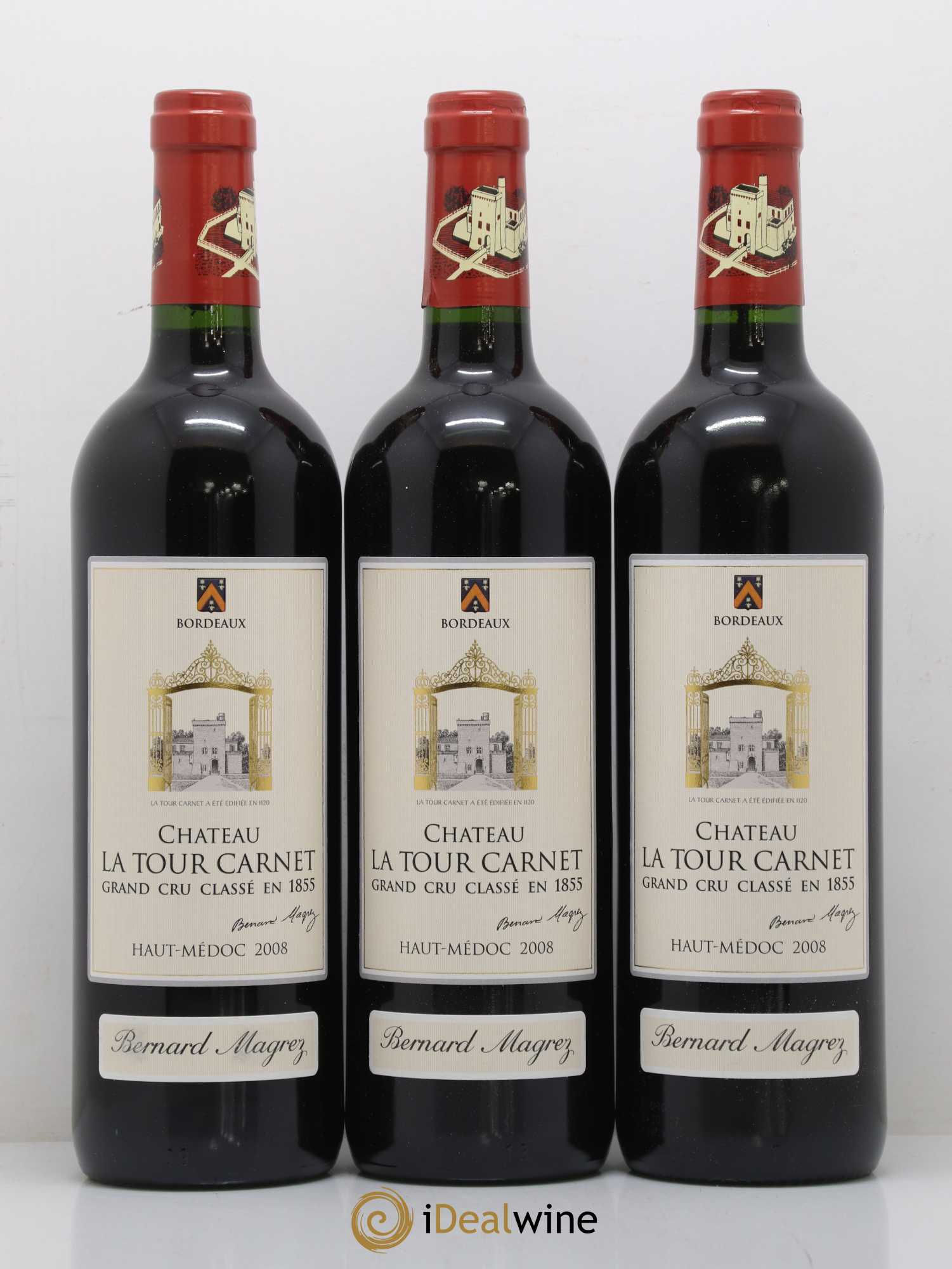 Château la Tour Carnet 4ème Grand Cru Classé 2008 - Lotto di 6 bottiglie - 1