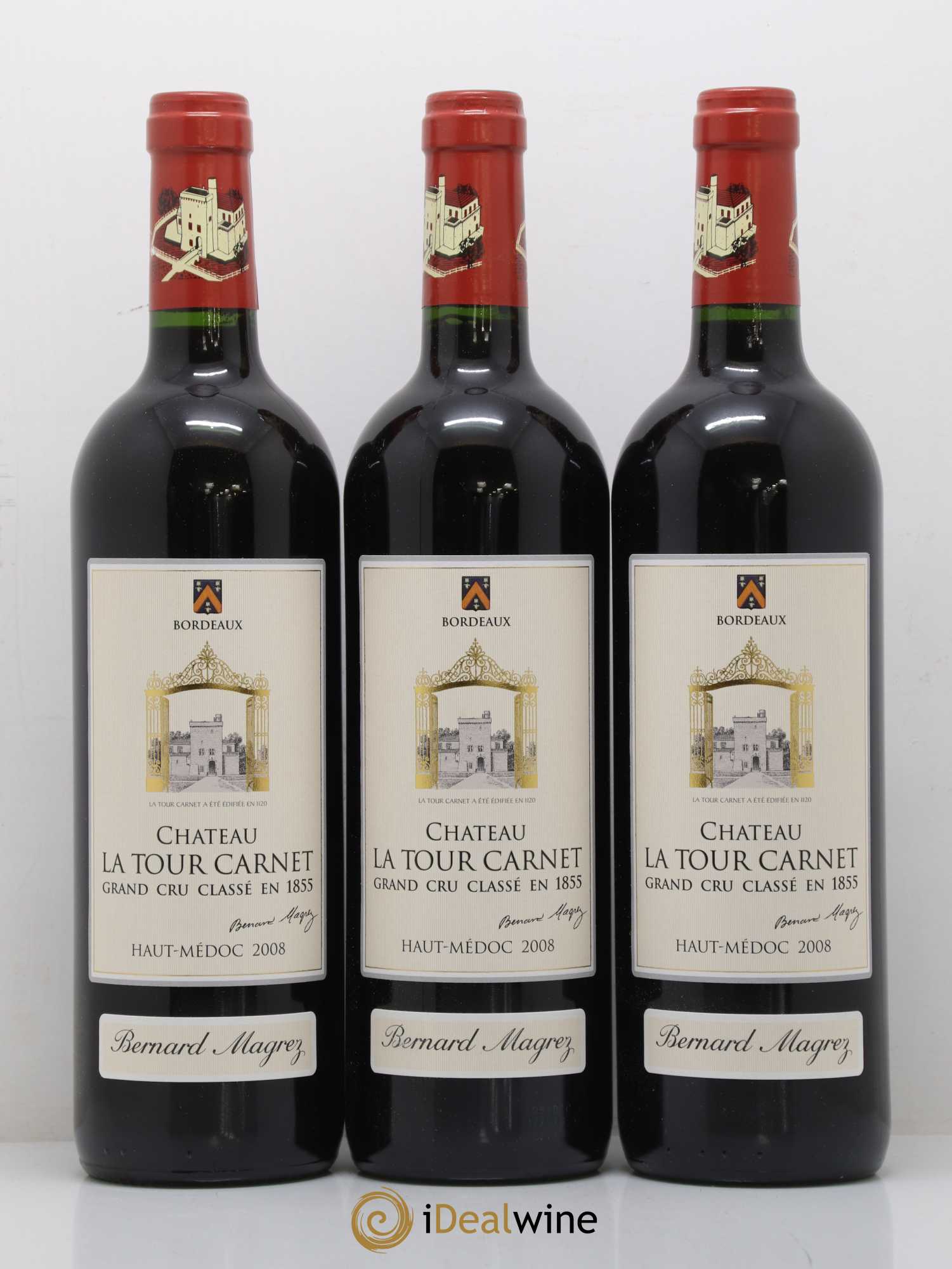 Château la Tour Carnet 4ème Grand Cru Classé 2008 - Lotto di 6 bottiglie - 2