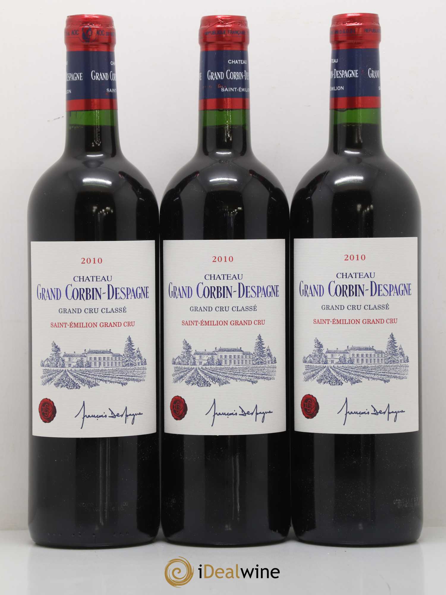 Château Grand Corbin Despagne Grand Cru Classé 2010 - Lot de 6 bouteilles - 1